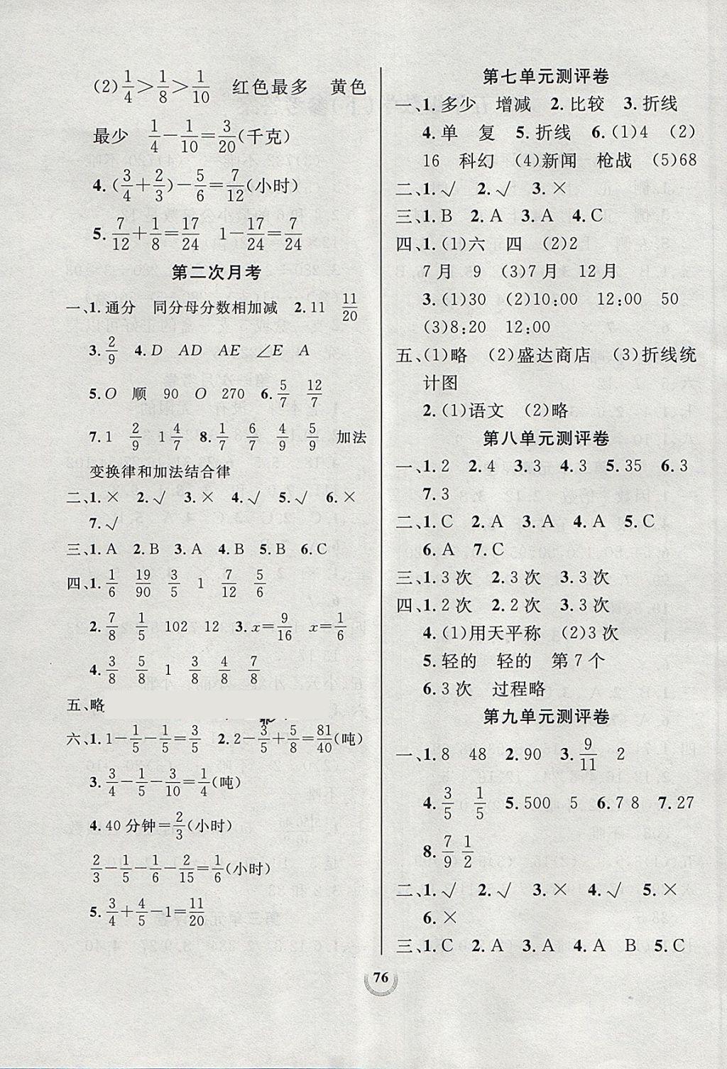 2018年狀元陪練同步測評大試卷五年級數(shù)學下冊人教版 第4頁