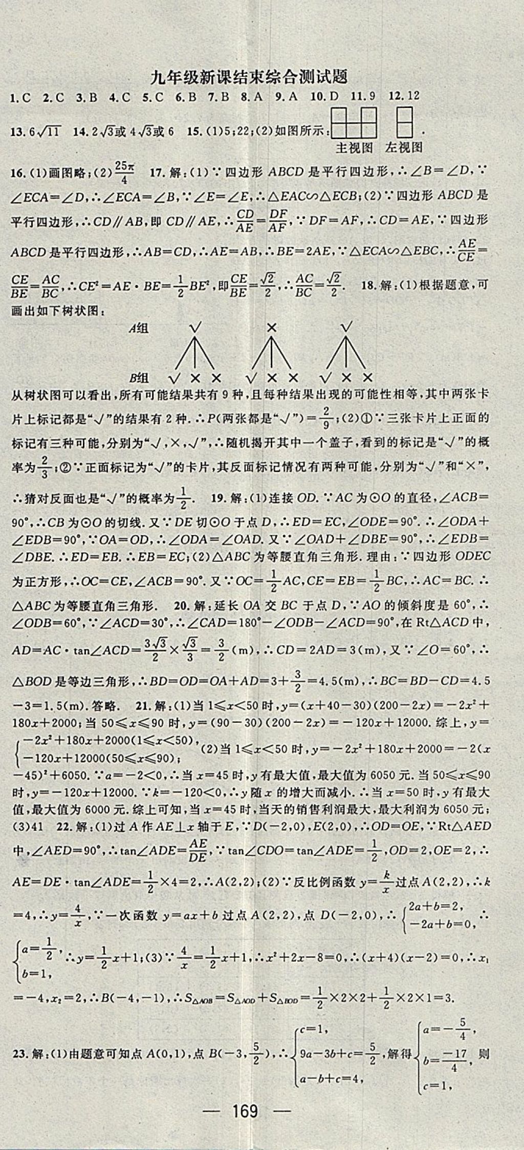 2018年精英新课堂九年级数学下册沪科版 第29页