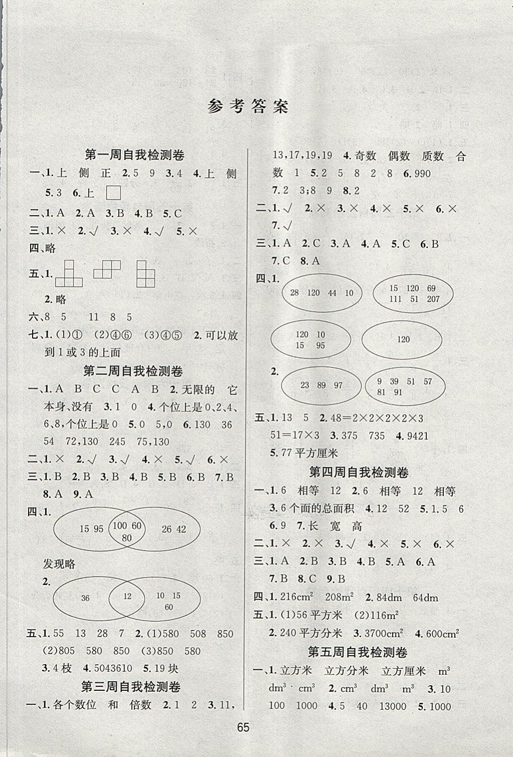 2018年名師名校全能金卷五年級(jí)數(shù)學(xué)下冊(cè)人教版 第5頁