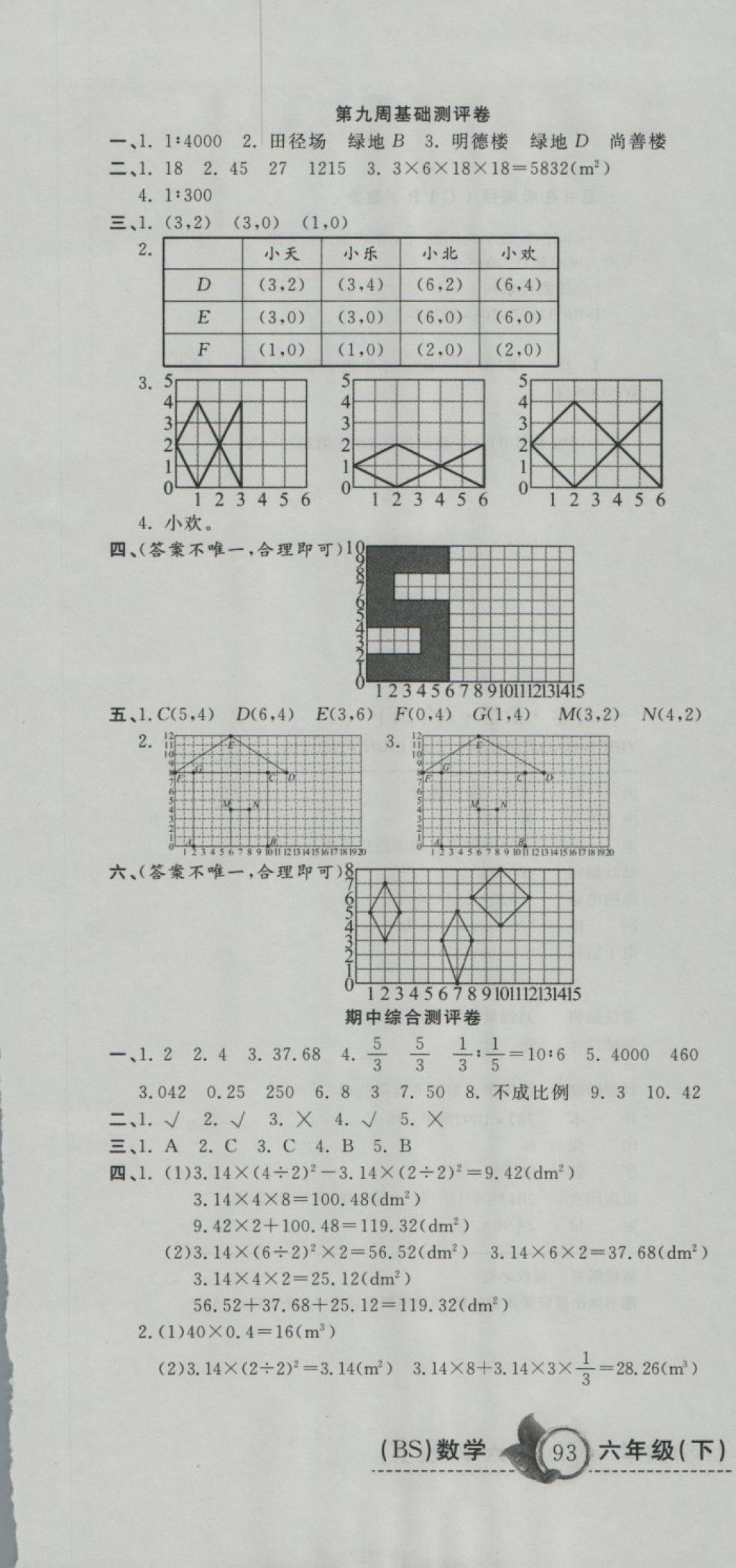 2018年一本好卷六年級數(shù)學(xué)下冊北師大版 第7頁