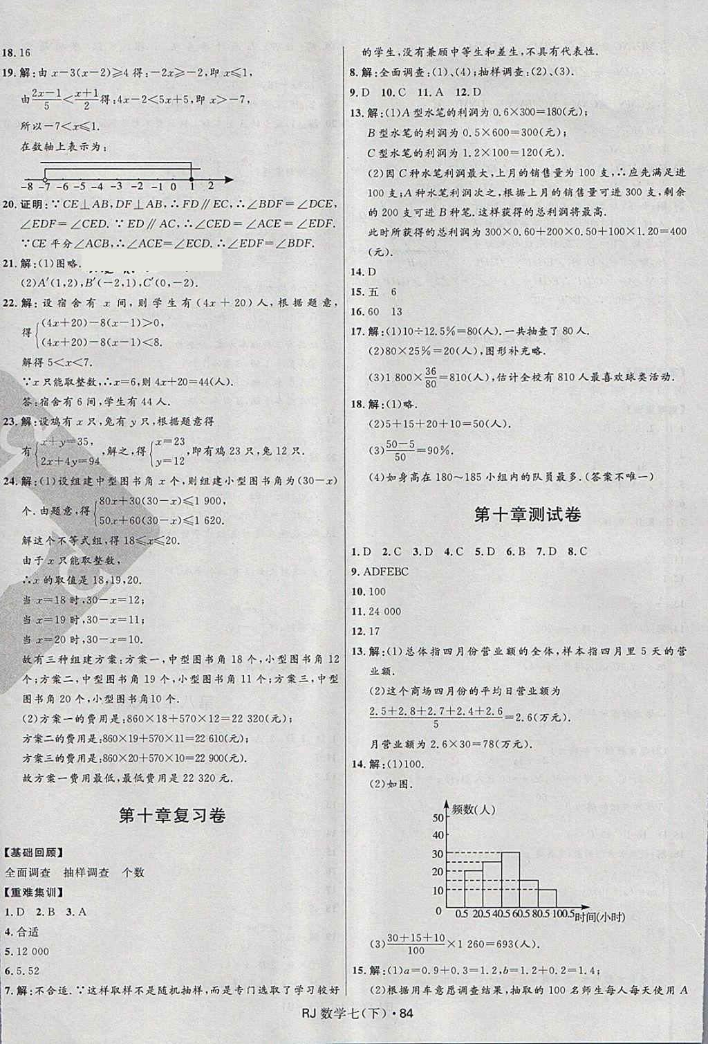 2018年夺冠百分百初中优化测试卷七年级数学下册人教版 第8页