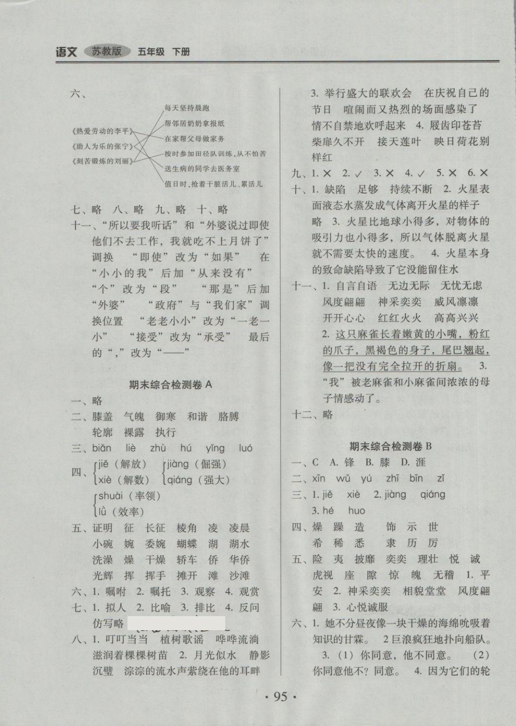 2018年云南重點(diǎn)小學(xué)核心試卷五年級(jí)語(yǔ)文下冊(cè)蘇教版 第11頁(yè)