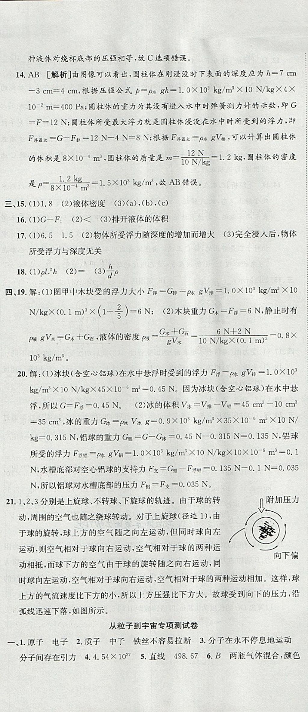 2018年金狀元提優(yōu)好卷八年級(jí)物理下冊(cè)滬粵版 第20頁(yè)