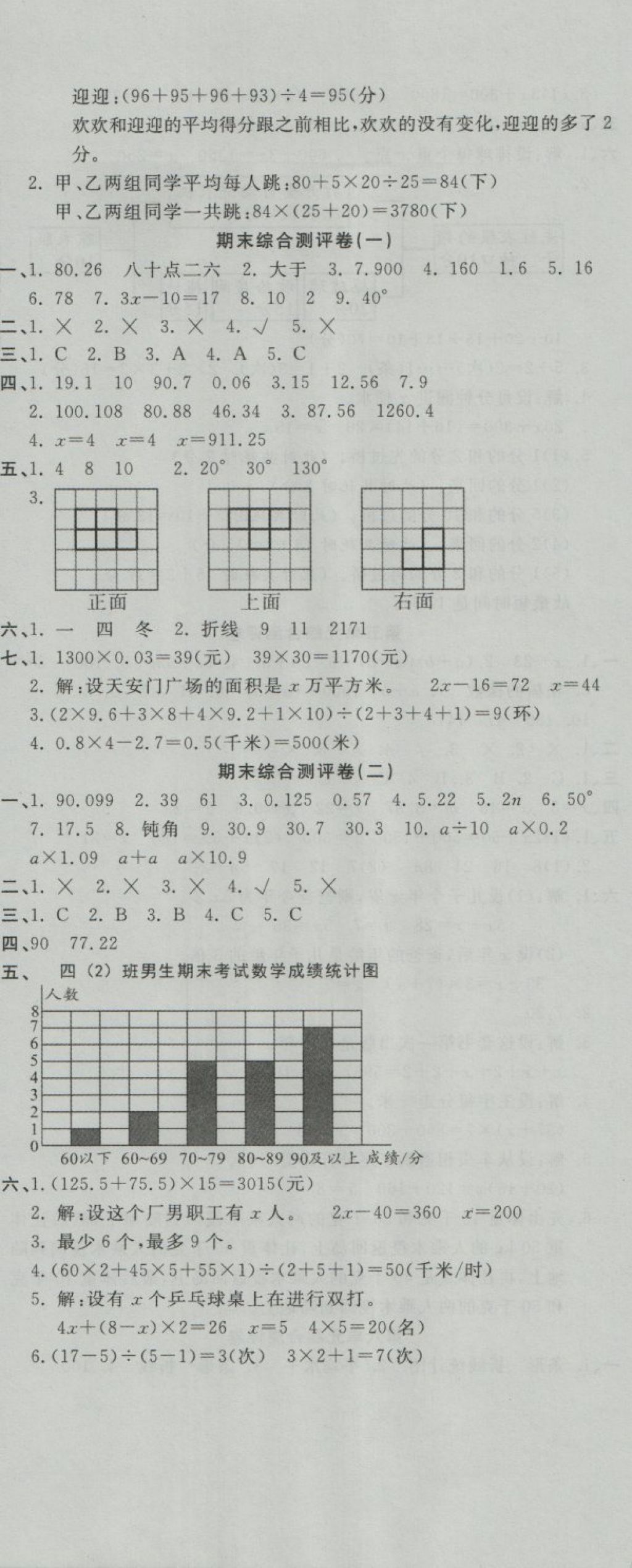 2018年一本好卷四年級數(shù)學(xué)下冊北師大版 第11頁