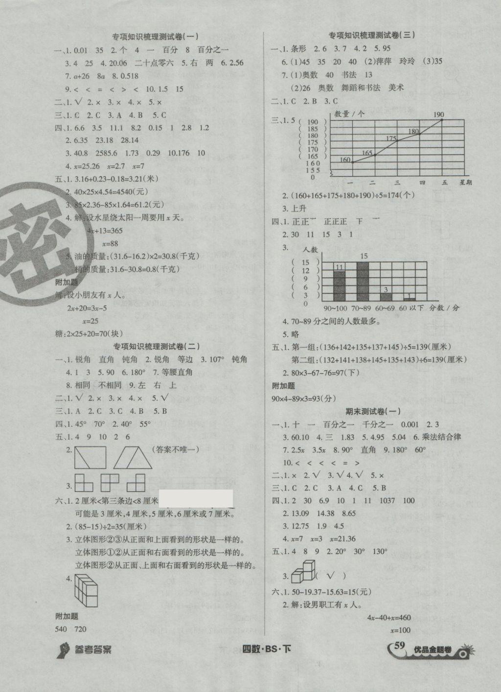 2018年優(yōu)品金題卷四年級數(shù)學(xué)下冊北師大版 第3頁