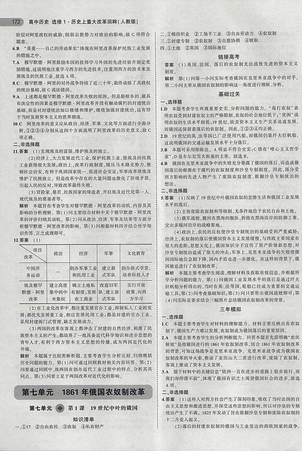 2018年5年高考3年模擬高中歷史選修1人教版 第16頁(yè)