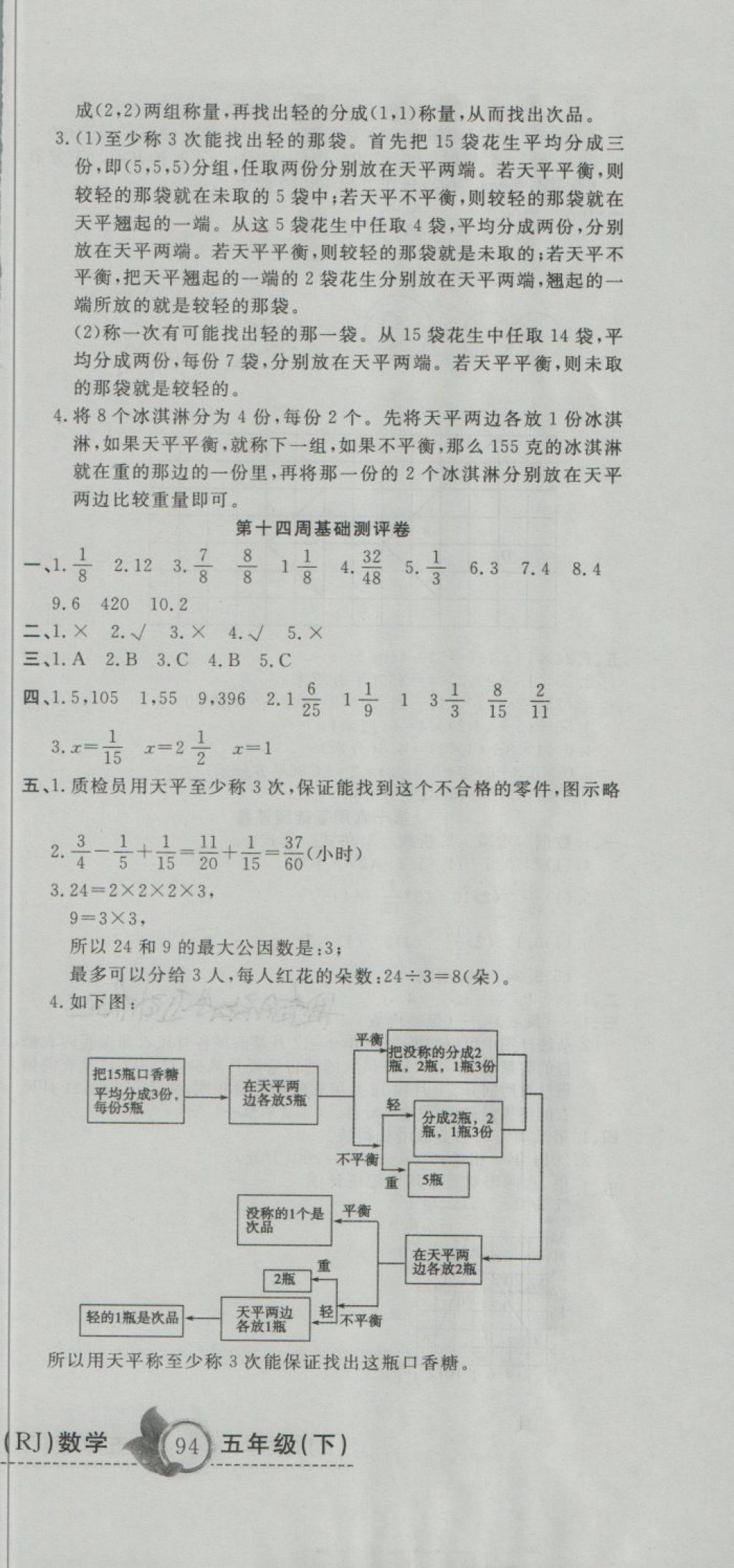 2018年一本好卷五年級數(shù)學下冊人教版 第9頁