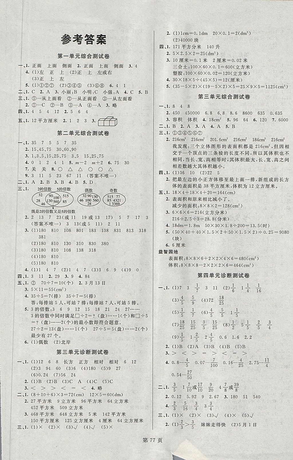 2018年海淀1號(hào)卷五年級(jí)數(shù)學(xué)下冊(cè)人教版 第1頁(yè)