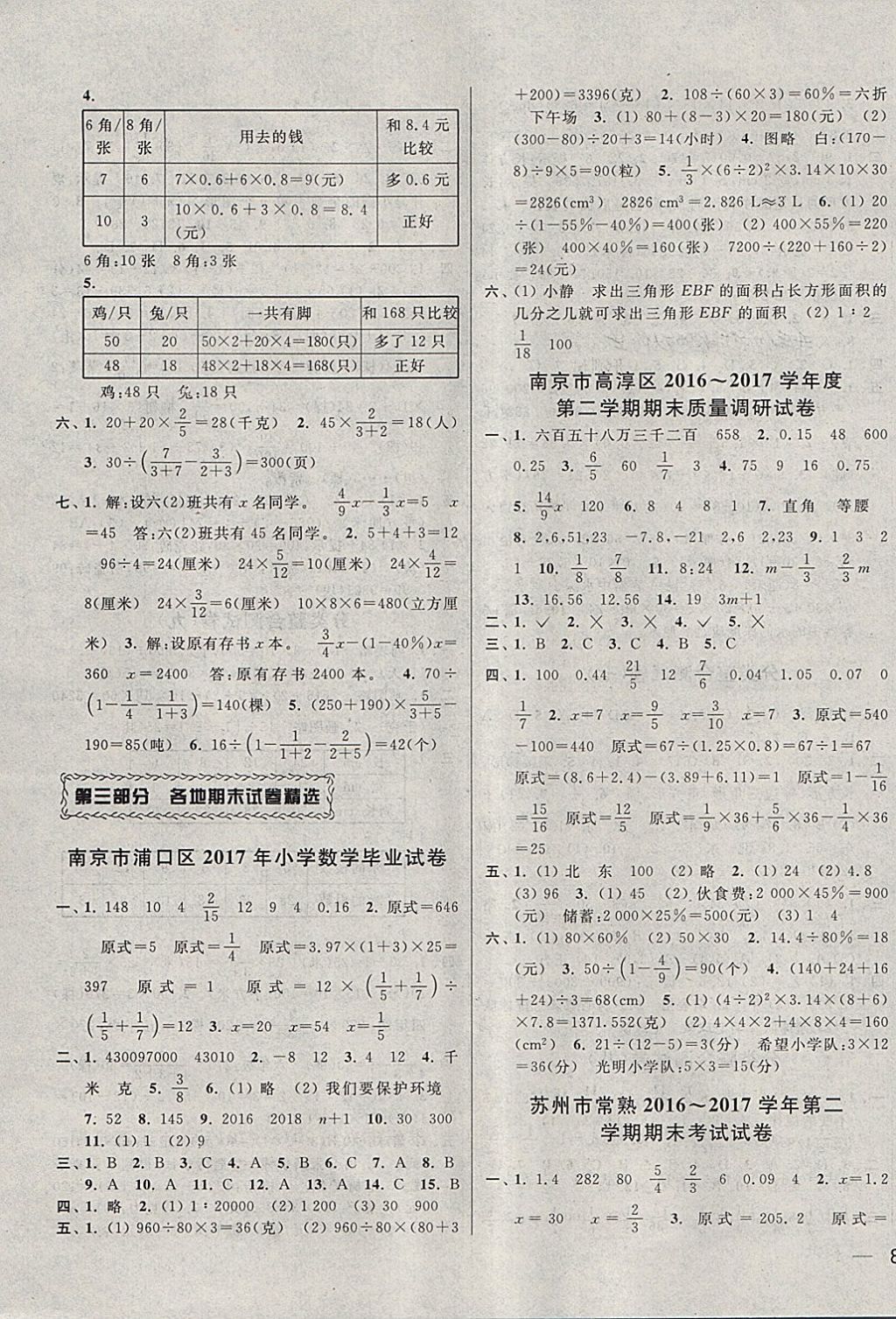 2018年同步跟踪全程检测六年级数学下册江苏版 第7页