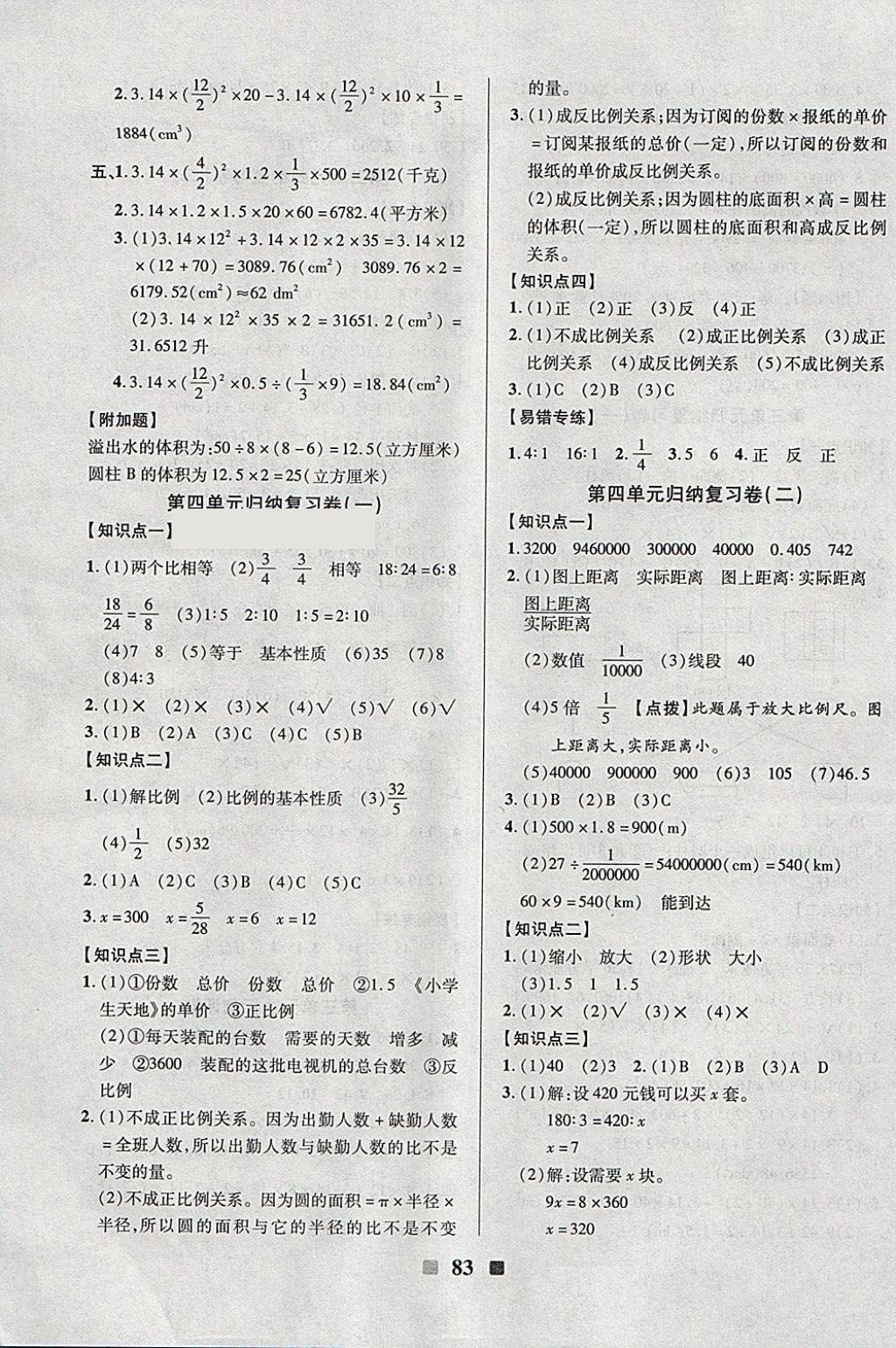 2018年名校一卷通六年級(jí)數(shù)學(xué)下冊(cè)人教版 第3頁