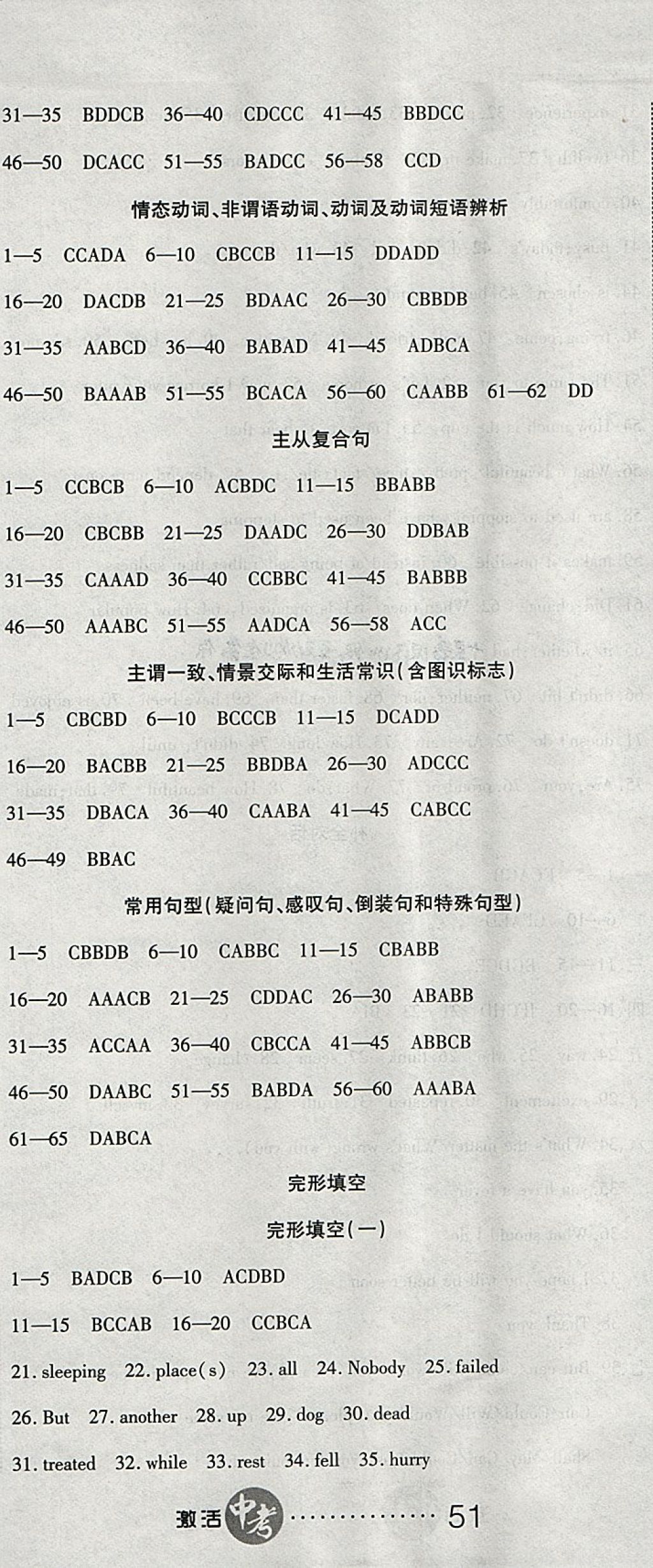 2018年初中学业水平测试用书激活中考英语 第8页