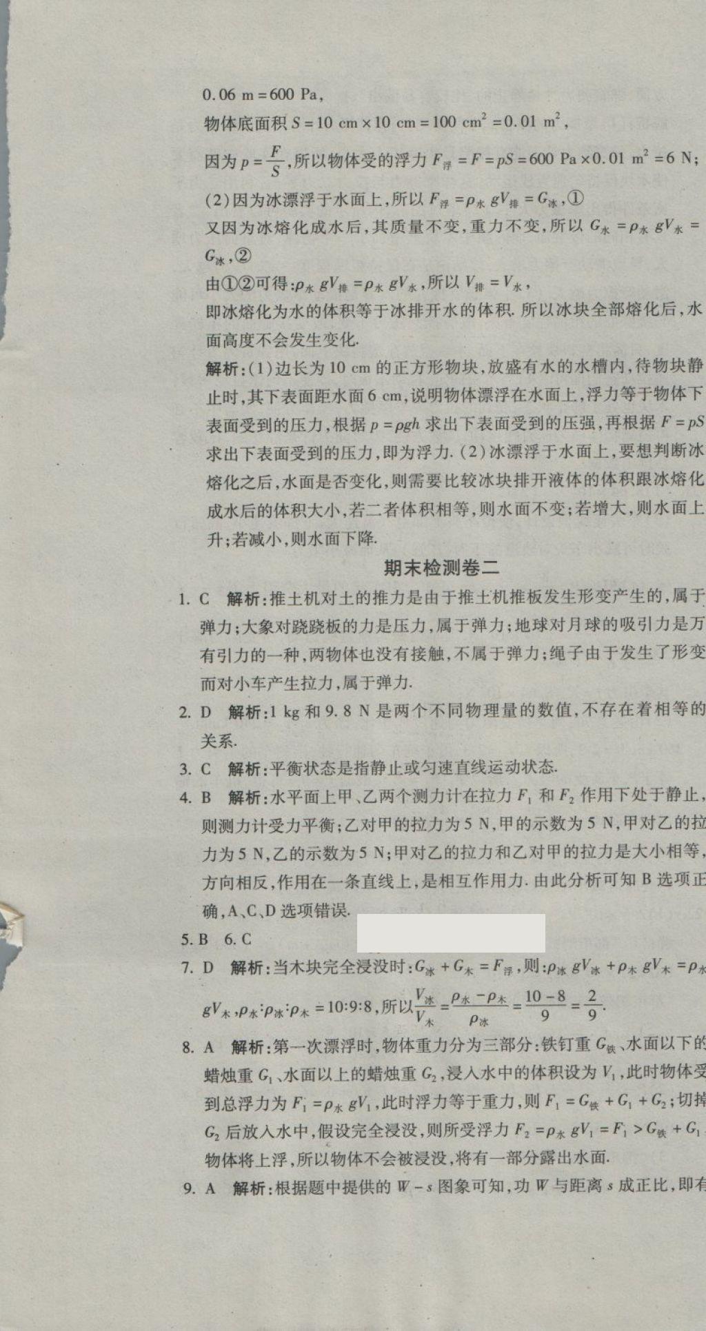 2018年奪冠沖刺卷八年級物理下冊人教版 第19頁