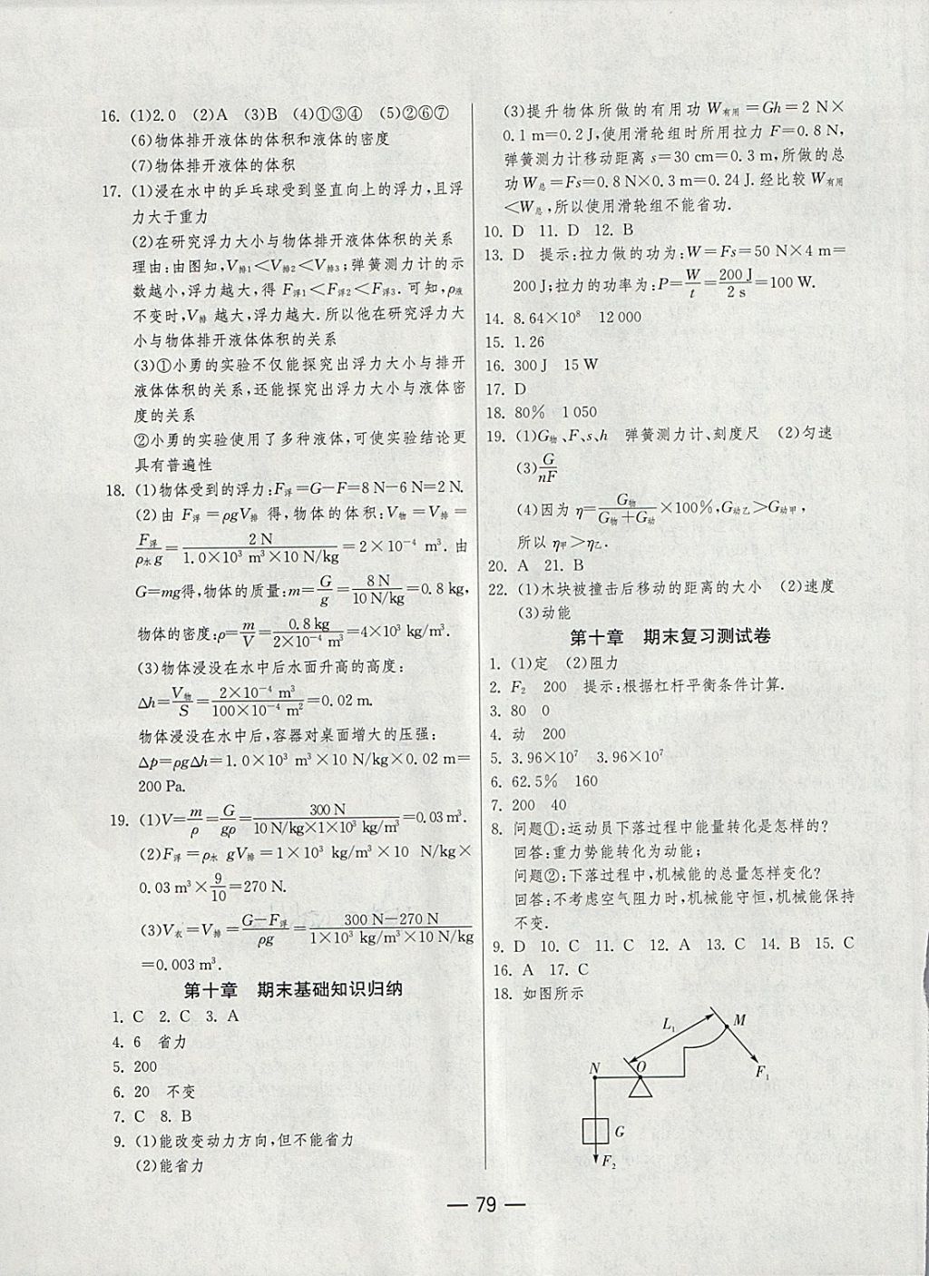 2018年期末闖關(guān)沖刺100分八年級物理下冊滬科版 第3頁