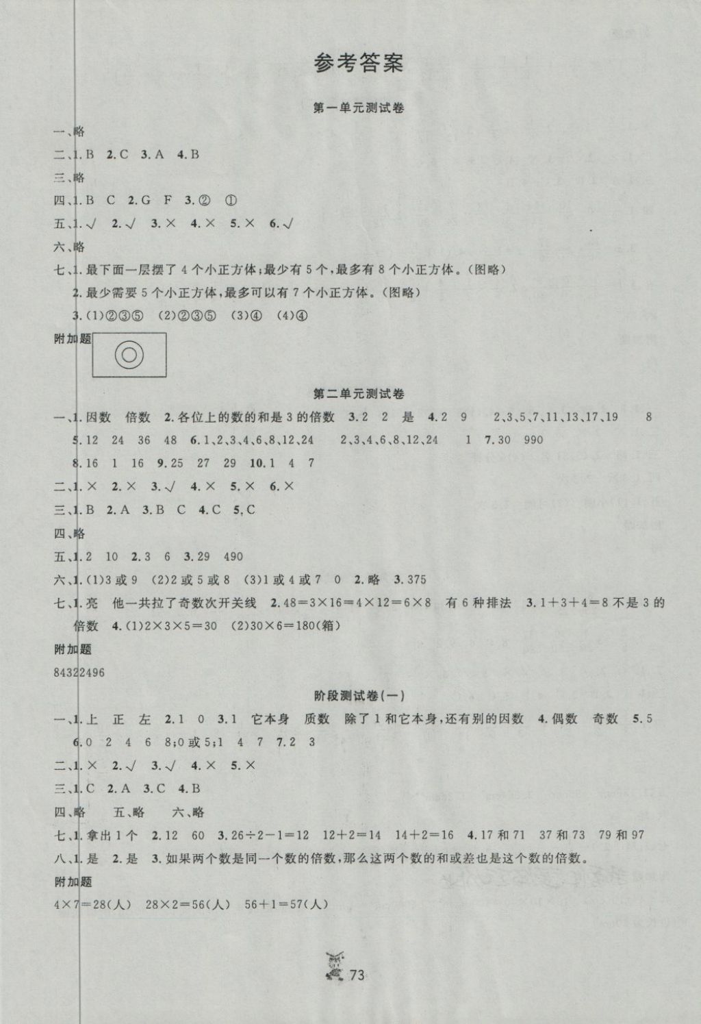 2018年百分金卷夺冠密题五年级数学下册人教版 第1页