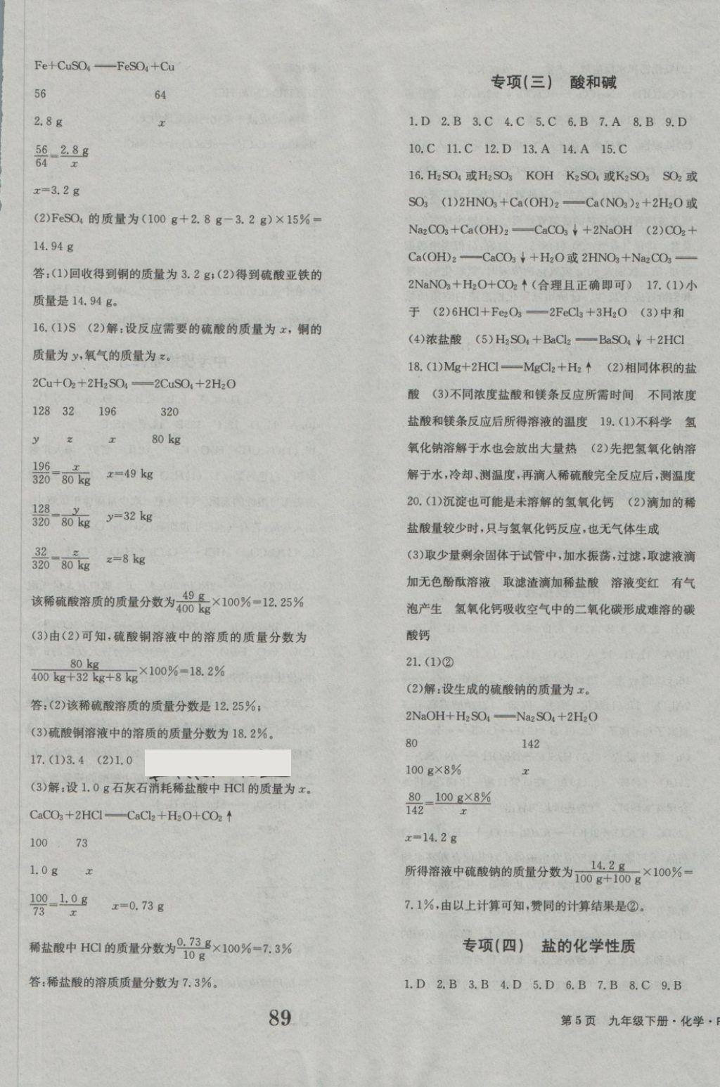 2018年全程檢測卷九年級化學(xué)下冊 第5頁