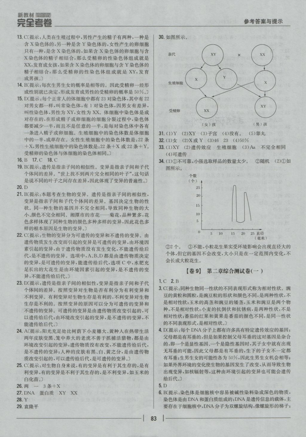 2018年新教材完全考卷八年级生物下册人教版 第7页