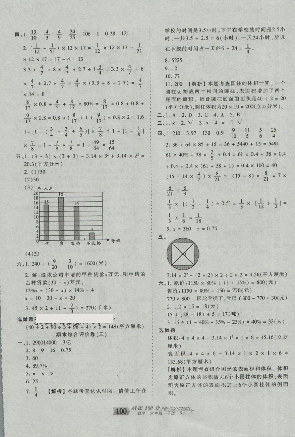 2018年王朝霞培優(yōu)100分六年級數(shù)學下冊人教版 第12頁