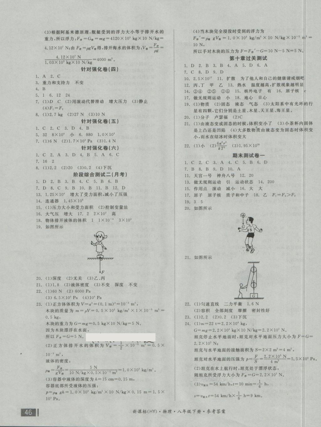 2018年全品小復(fù)習(xí)八年級(jí)物理下冊(cè)滬粵版 第3頁(yè)