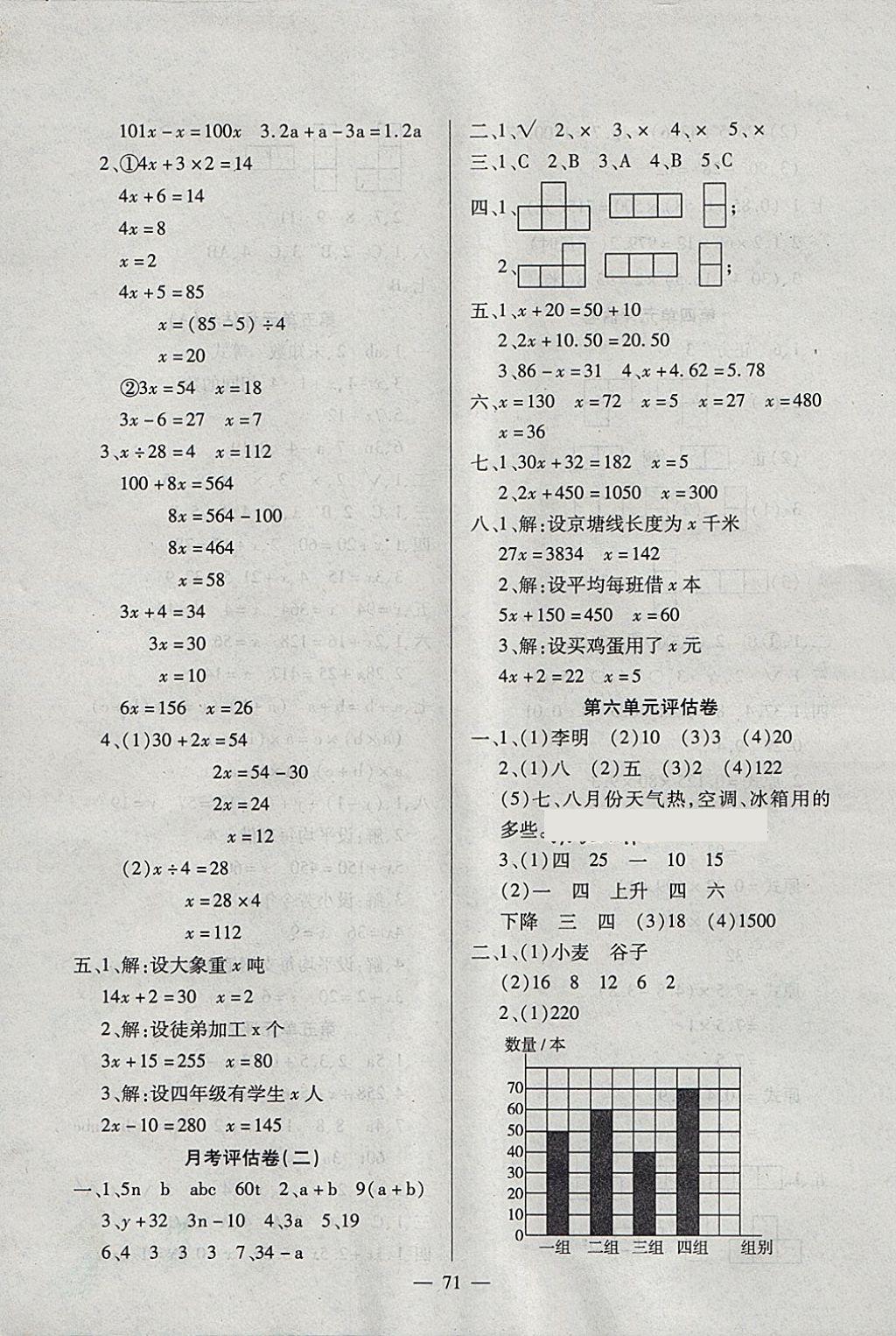 2018年考卷王单元检测评估卷四年级数学下册北师大版 第7页