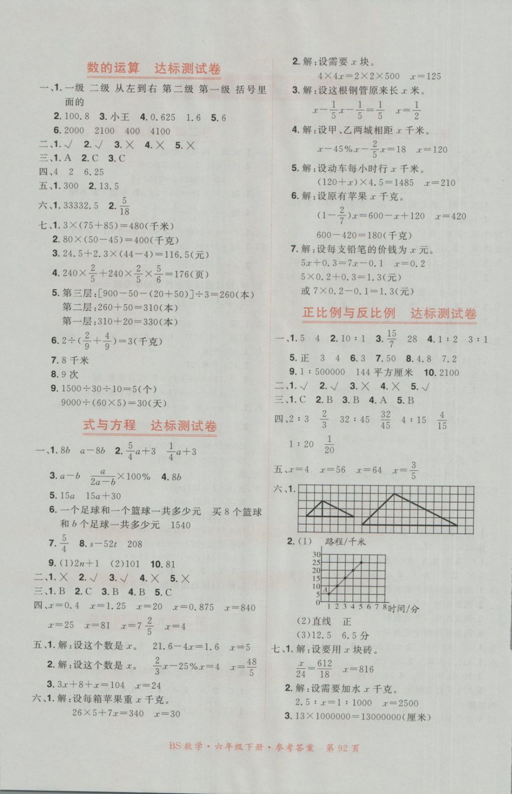 2018年贏在100單元測評卷六年級數(shù)學下冊北師大版 第4頁