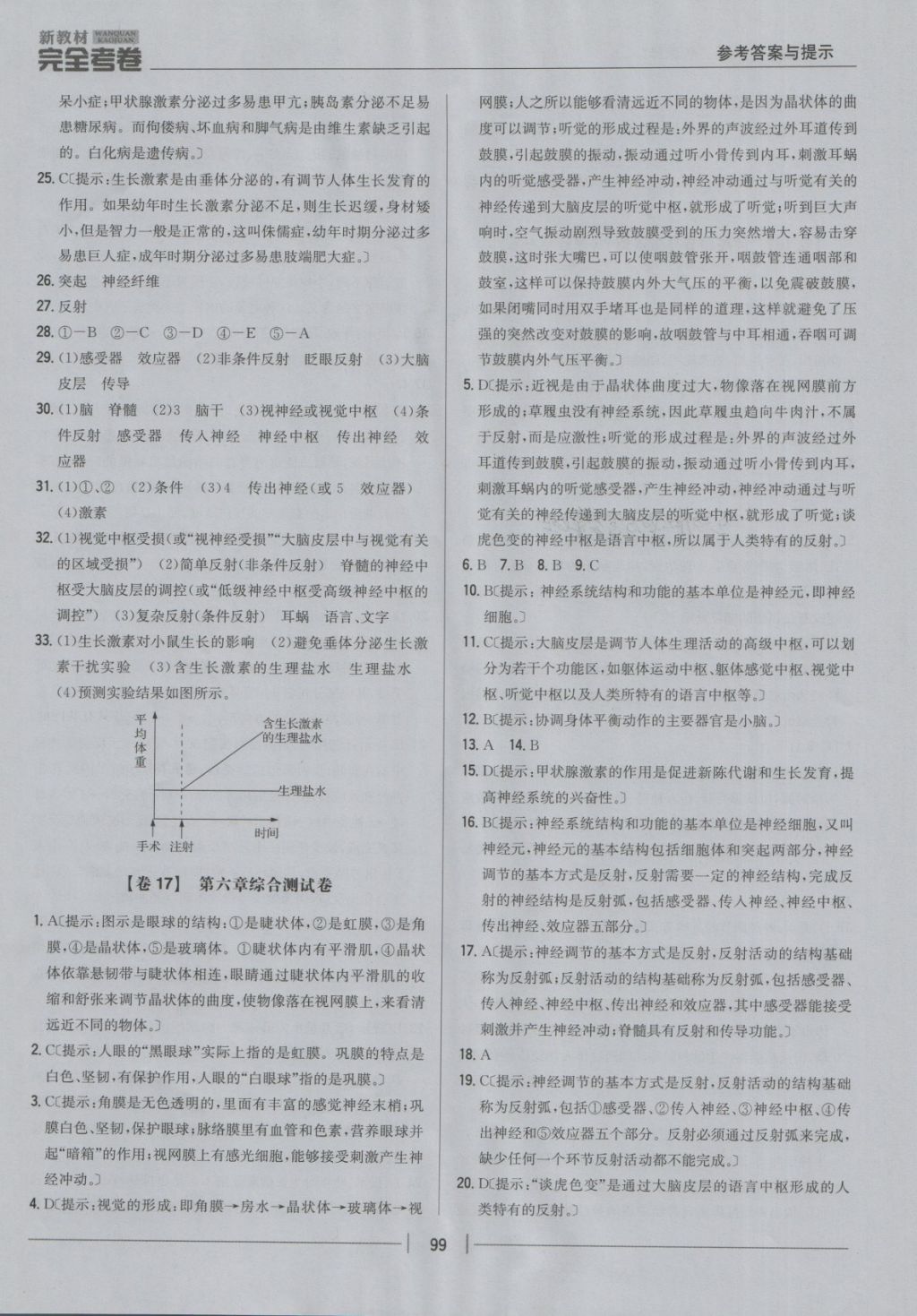 2018年新教材完全考卷七年級生物下冊人教版 第19頁