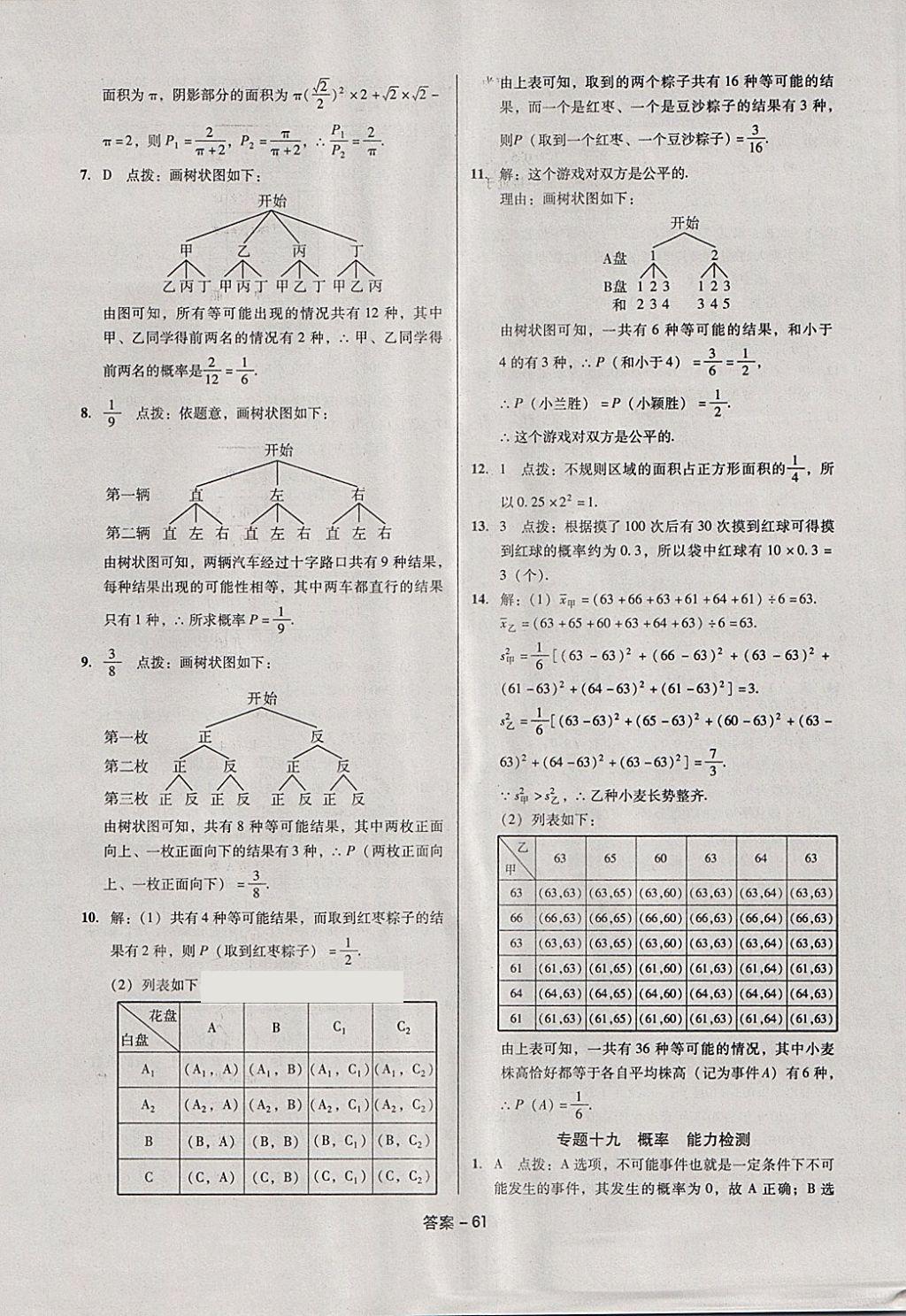 2018年全國(guó)歷屆中考真題分類一卷通數(shù)學(xué) 第61頁(yè)