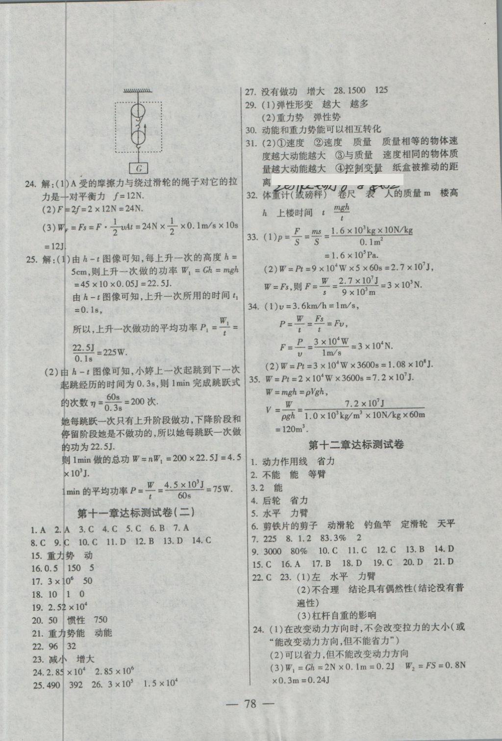 2018年名師金考卷八年級物理下冊人教版 第6頁