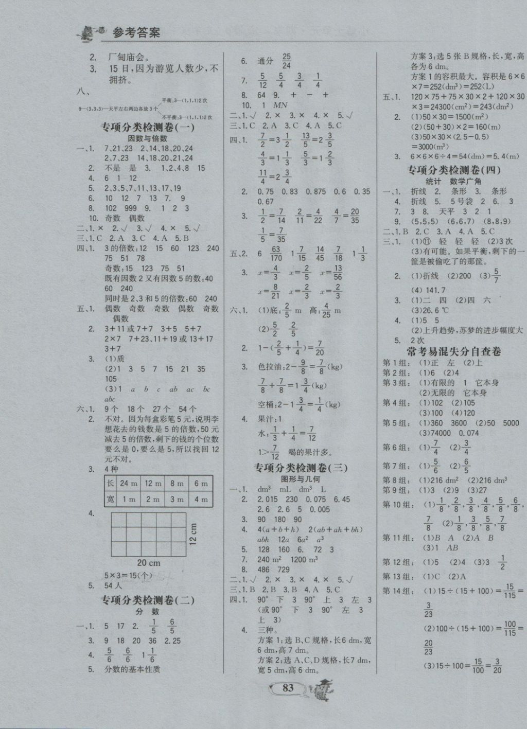 2018年世紀金榜小博士單元期末一卷通五年級數(shù)學(xué)下冊 第3頁