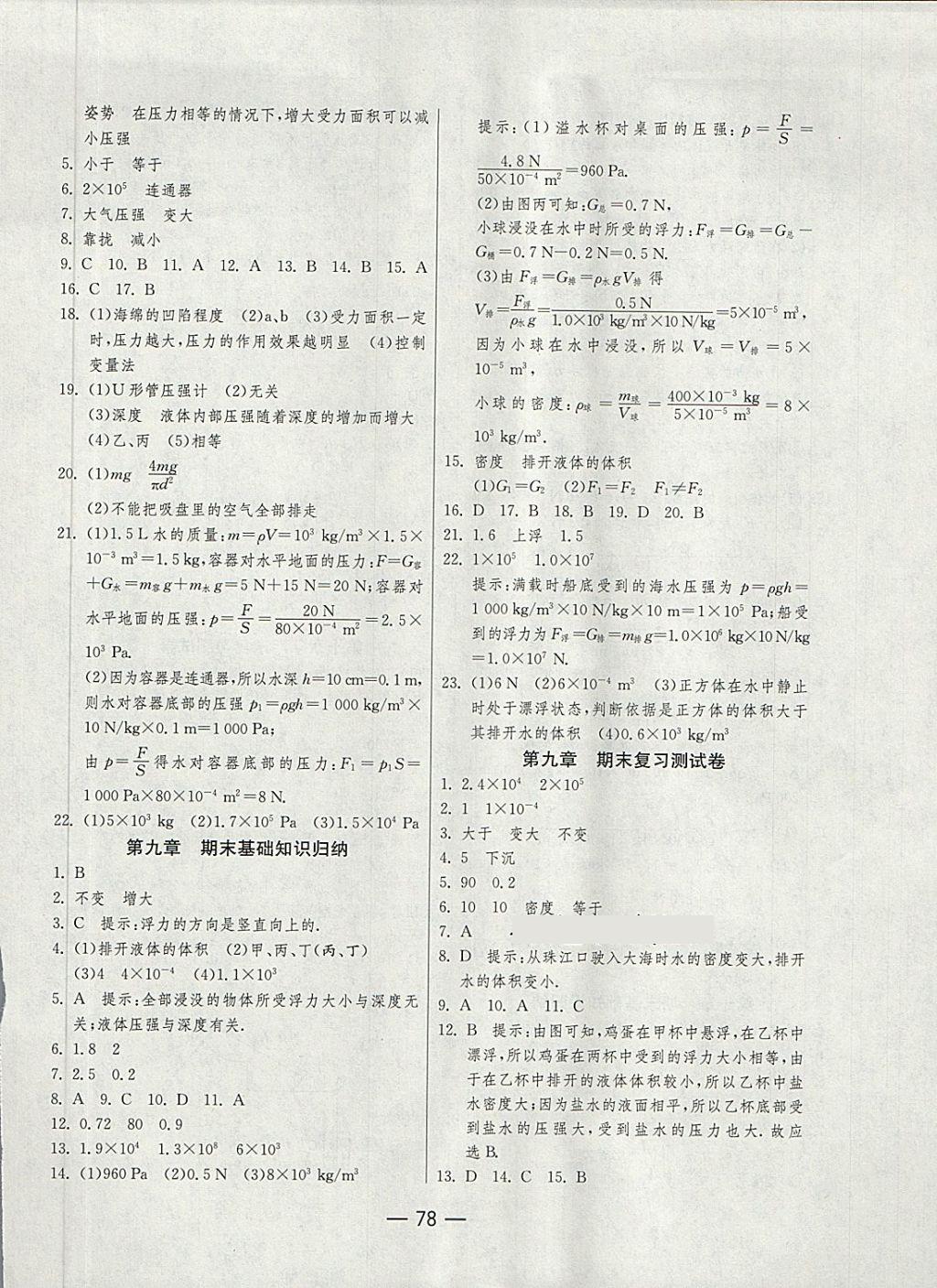 2018年期末闖關(guān)沖刺100分八年級(jí)物理下冊(cè)滬科版 第2頁(yè)