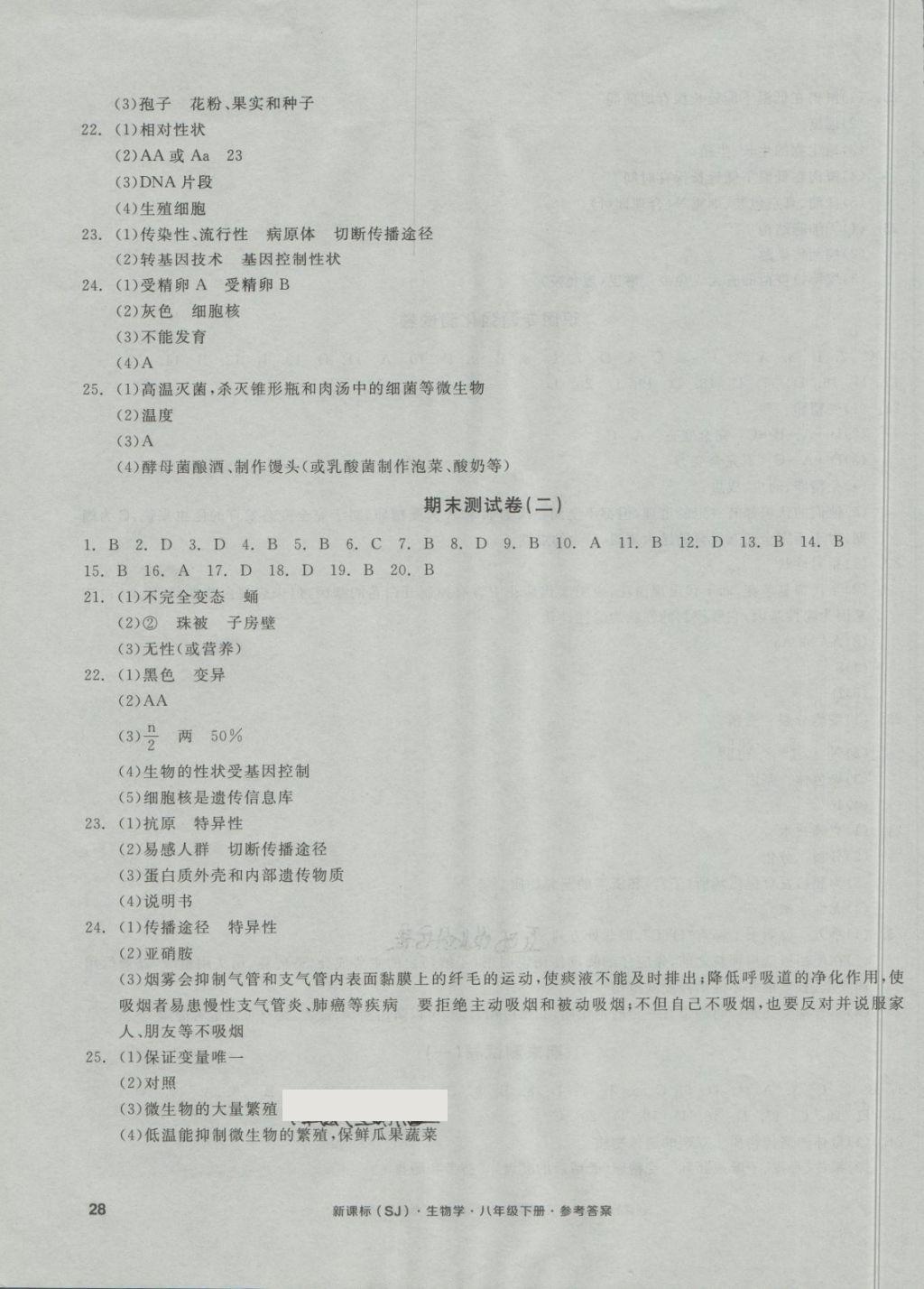 2018年全品小复习八年级生物学下册苏教版 第7页