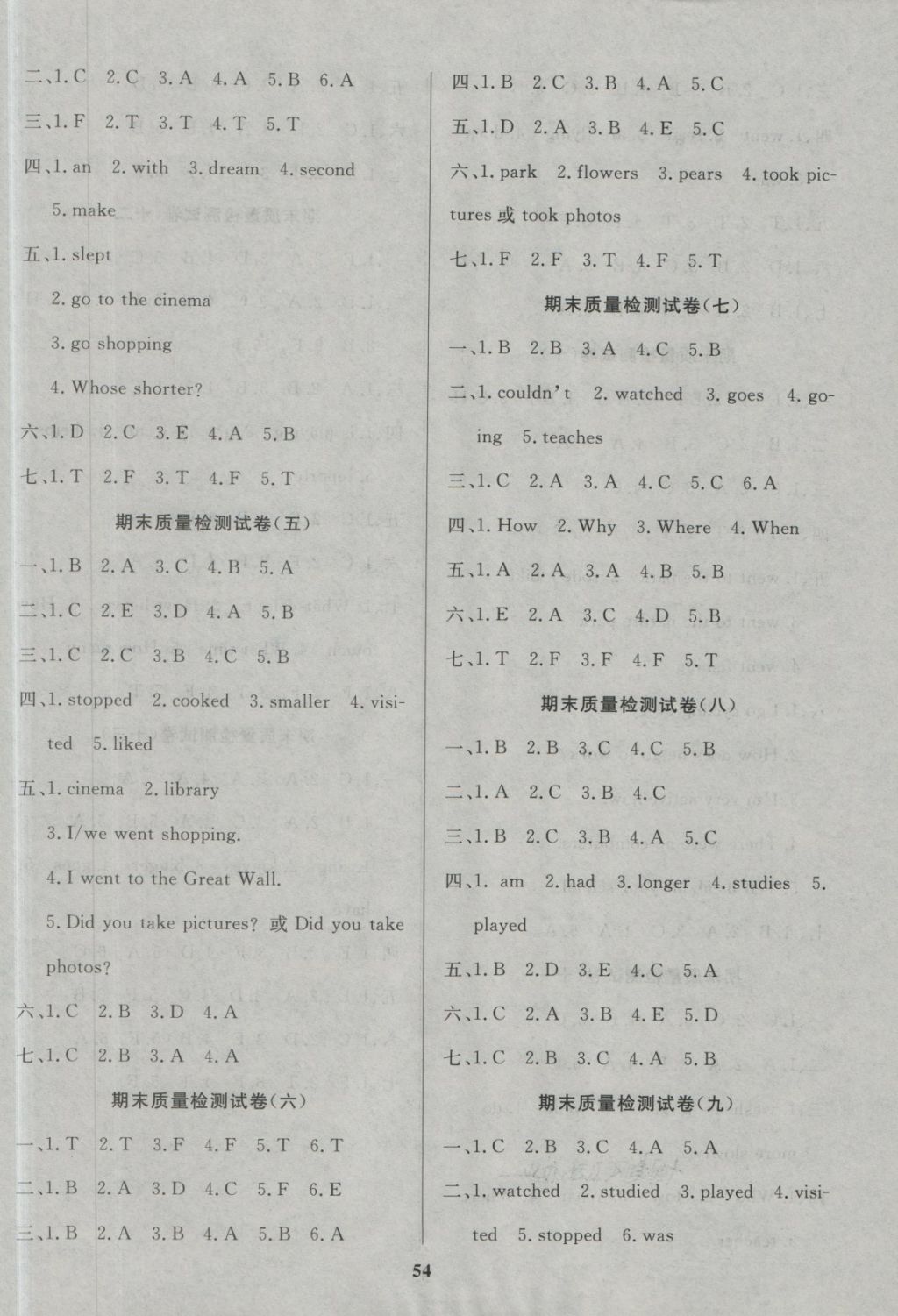 2018年全能金卷期末大沖刺六年級(jí)英語(yǔ)下冊(cè)人教PEP版 第2頁(yè)