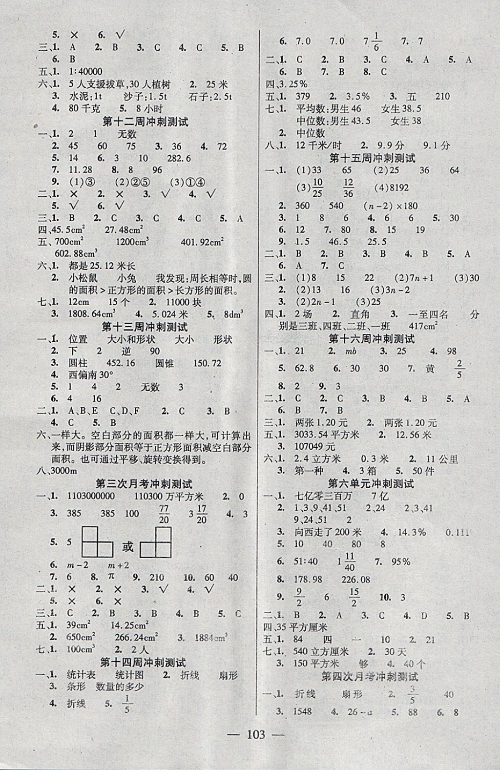 2018年精英教程過關(guān)沖刺100分六年級數(shù)學(xué)下冊人教版 第3頁