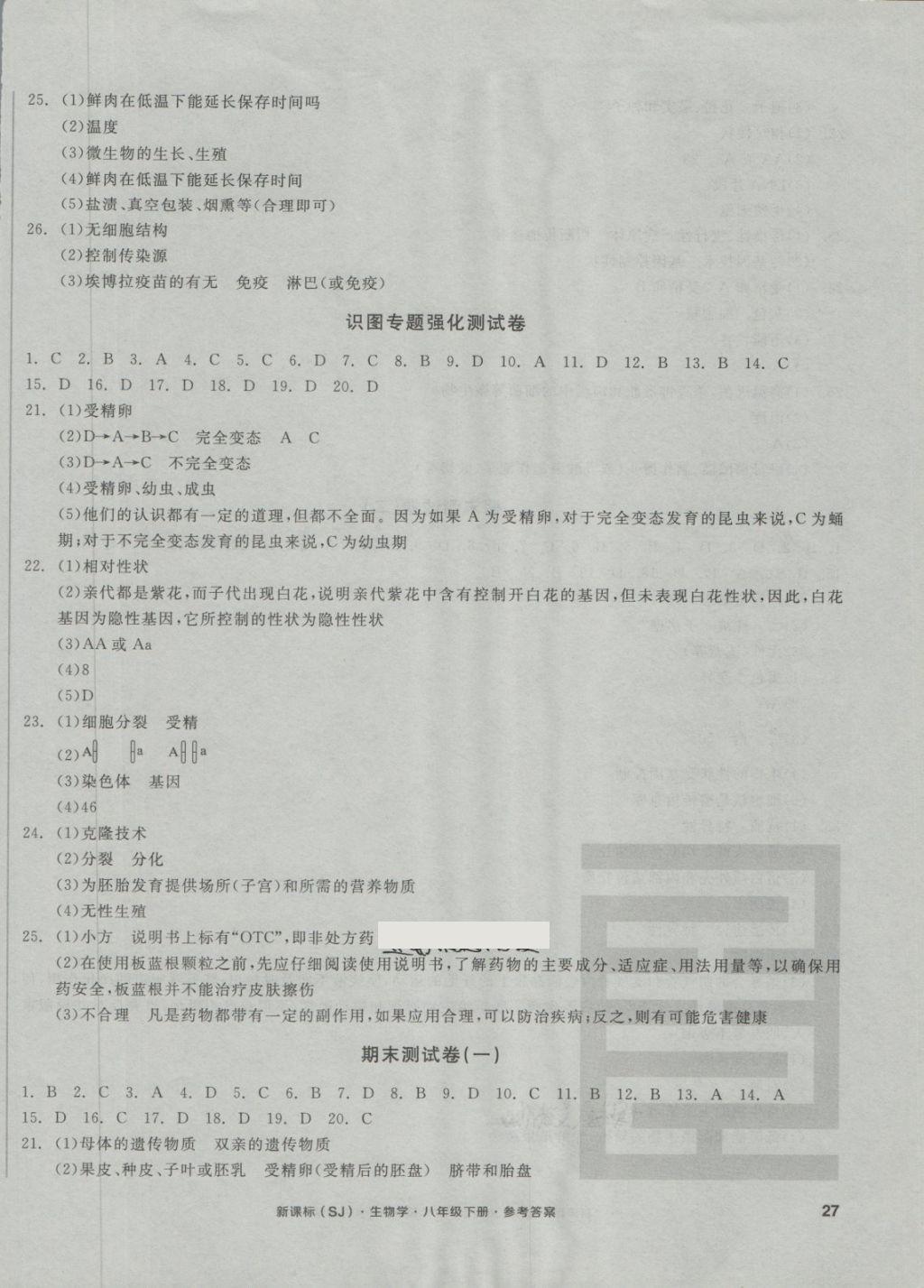 2018年全品小复习八年级生物学下册苏教版 第6页