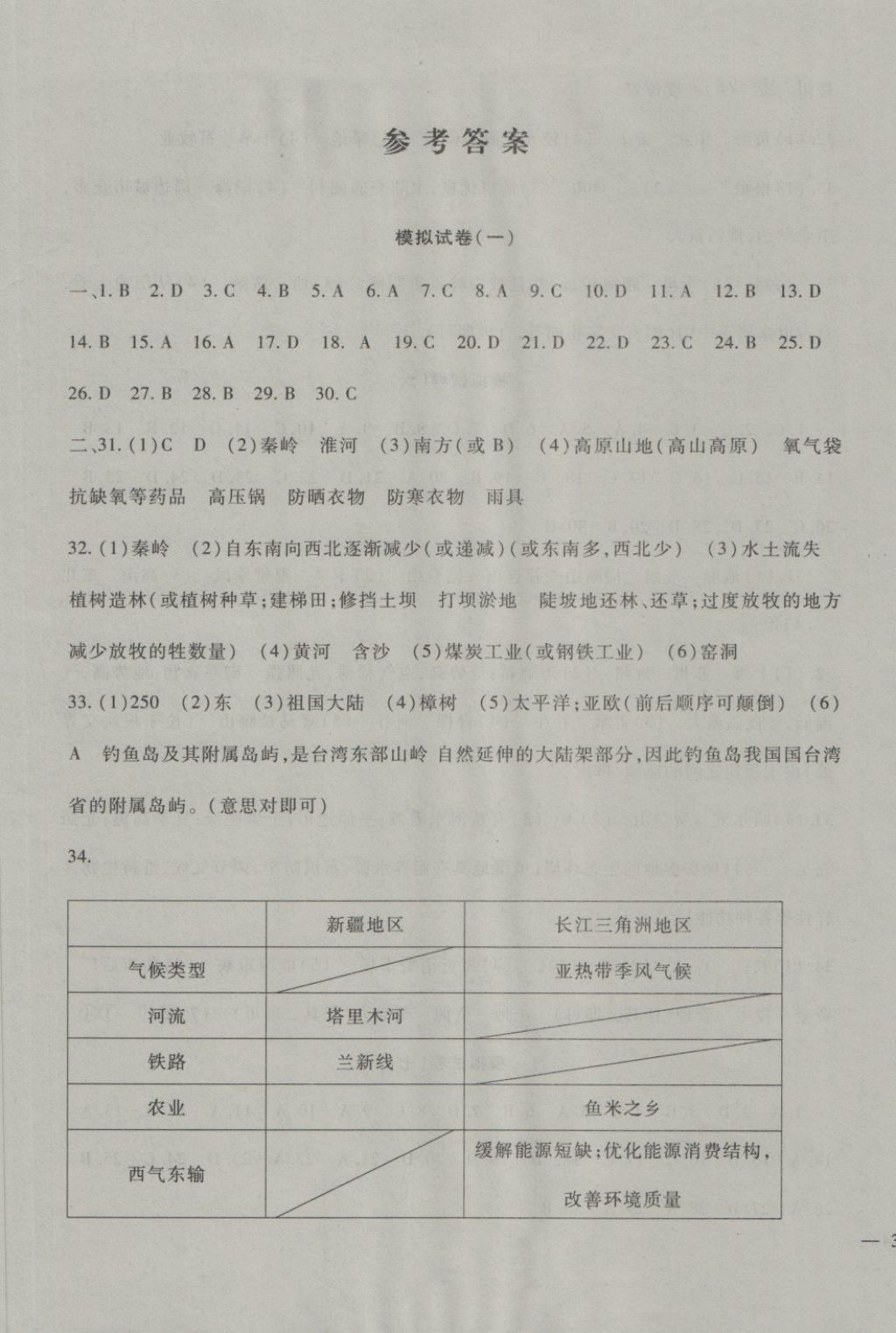 2018年期末金卷奪冠8套八年級地理下冊湘教版 第1頁