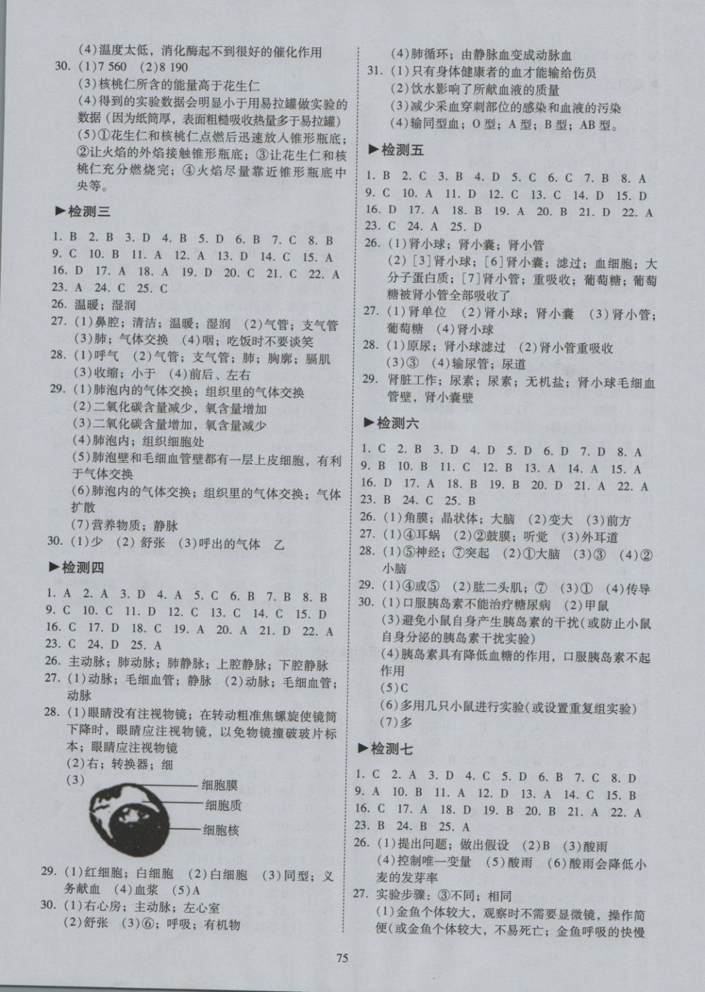 2018年開心教育期末復(fù)習(xí)沖刺卷100分七年級生物下冊人教版 第3頁