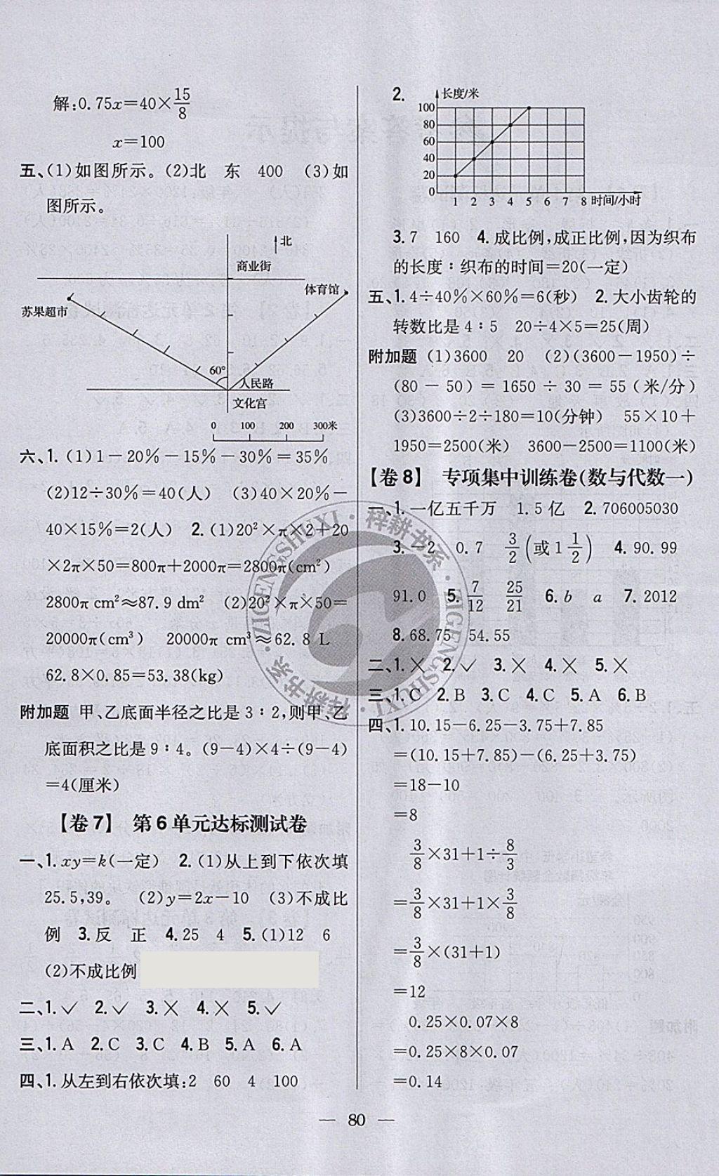 2018年小學(xué)教材完全考卷六年級(jí)數(shù)學(xué)下冊(cè)江蘇版 第4頁