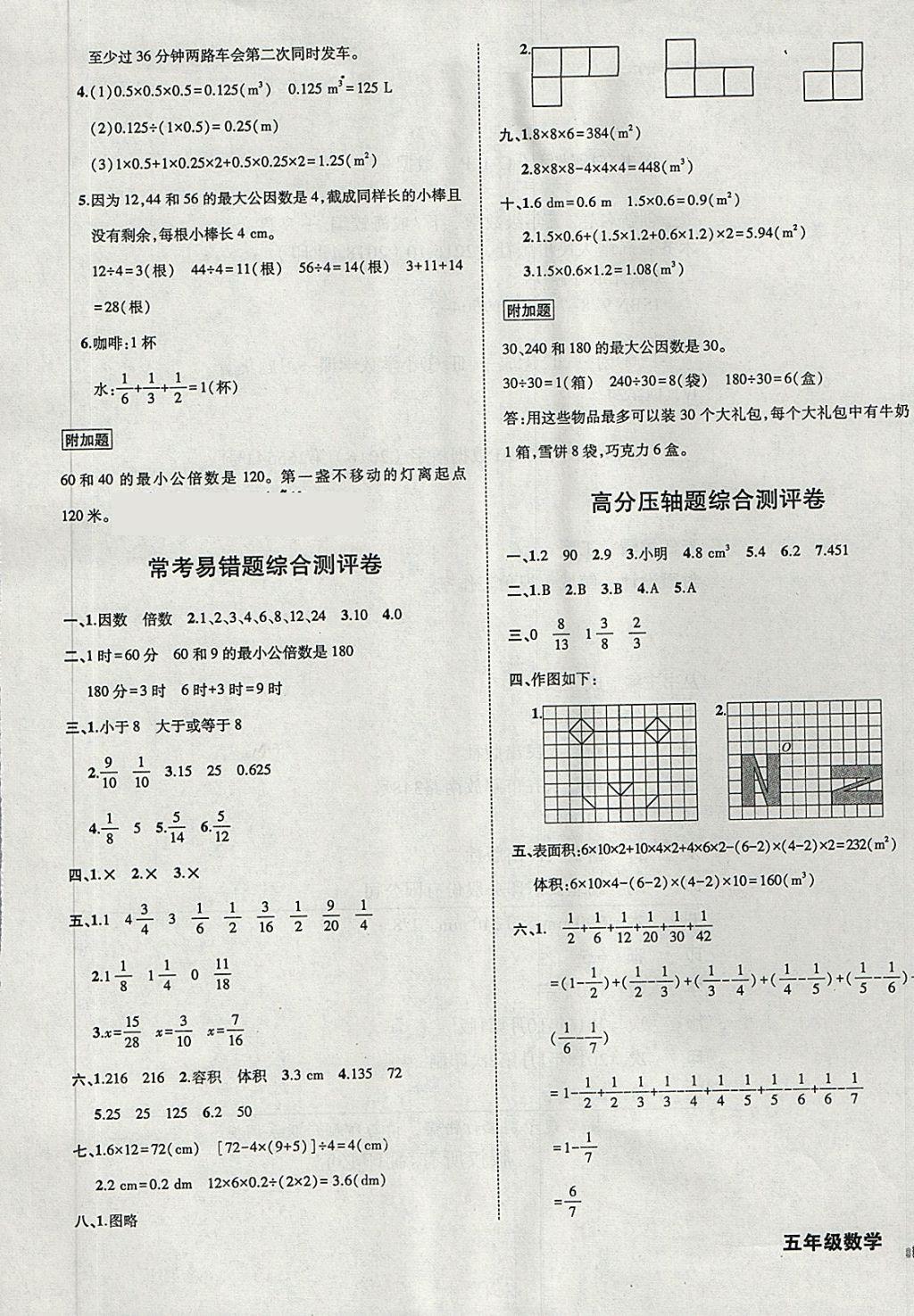 2018年狀元成才路創(chuàng)新名卷五年級數(shù)學(xué)下冊人教版 第9頁