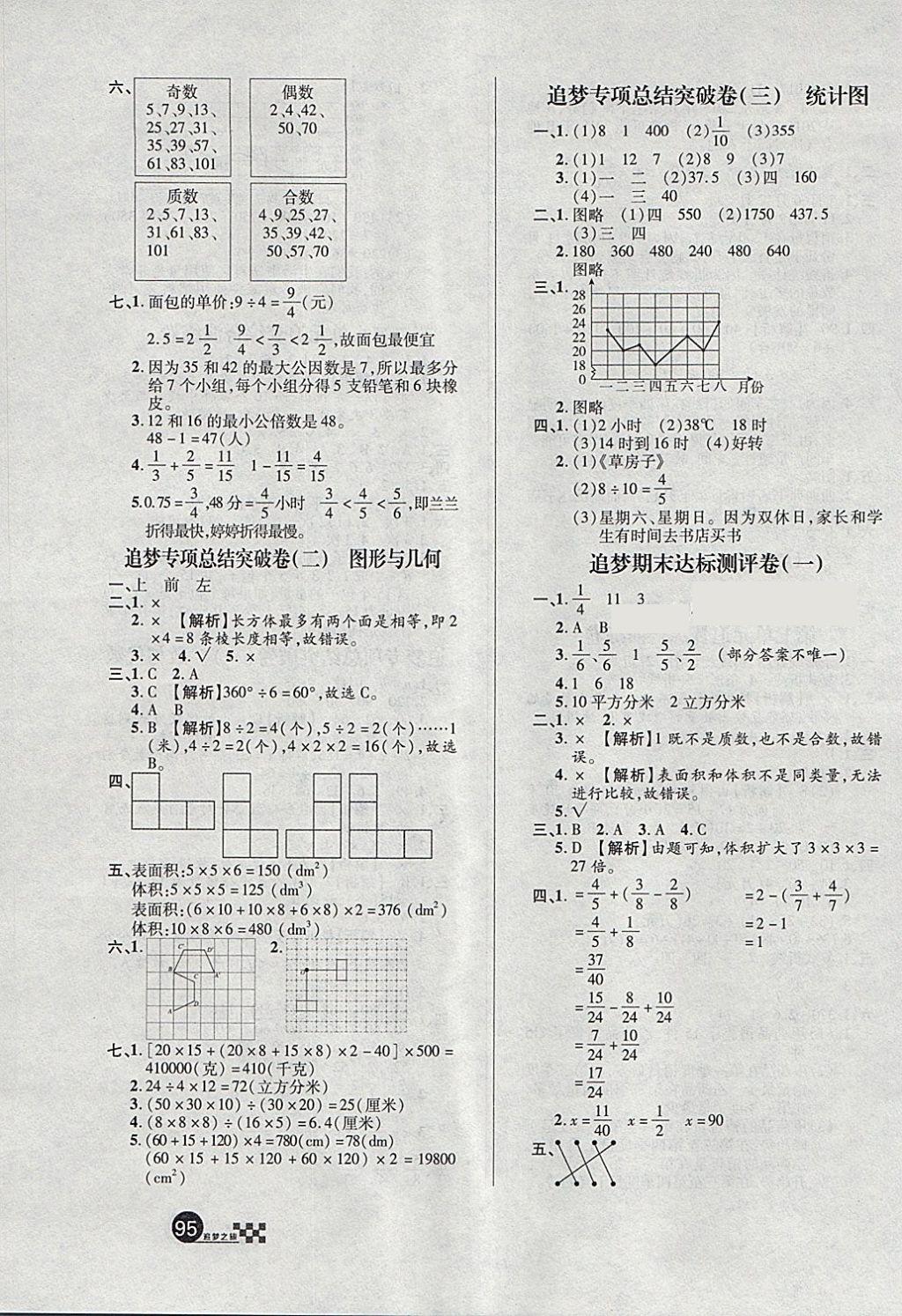 2018年追夢(mèng)之旅小學(xué)全程練習(xí)篇五年級(jí)數(shù)學(xué)人教版 第7頁