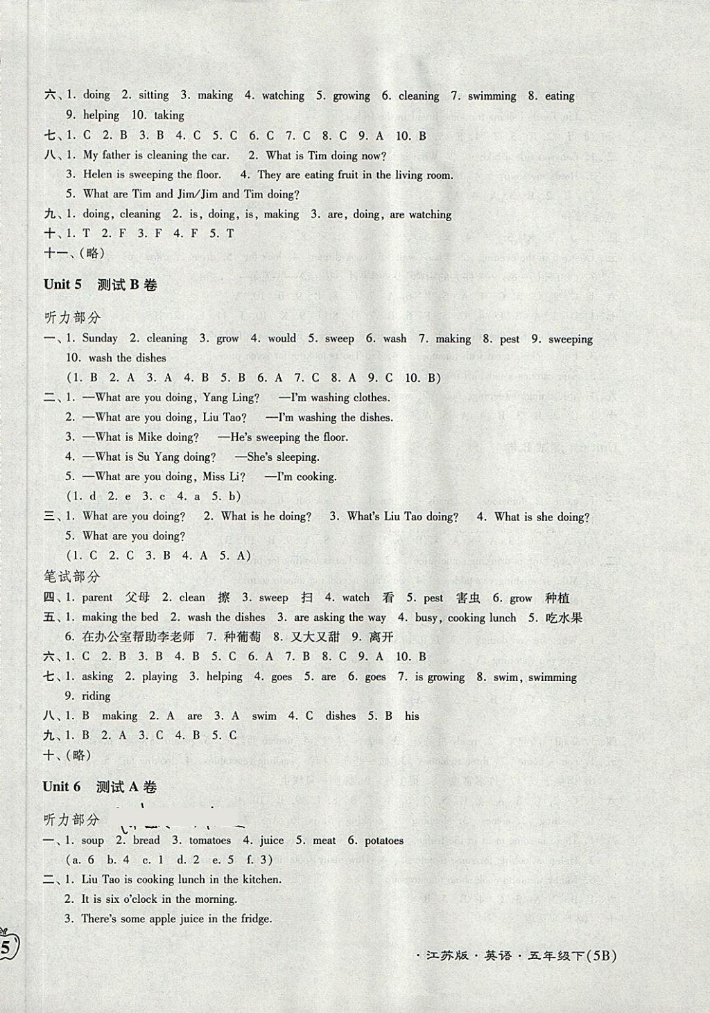 2018年江蘇密卷五年級(jí)英語下冊(cè)江蘇版 第10頁