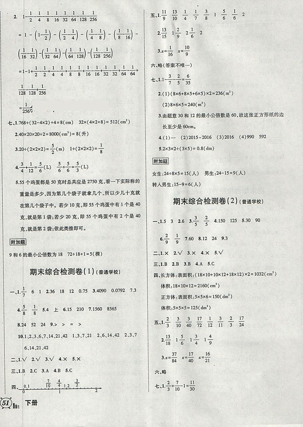 2018年?duì)钤刹怕穭?chuàng)新名卷五年級(jí)數(shù)學(xué)下冊(cè)人教版 第10頁(yè)