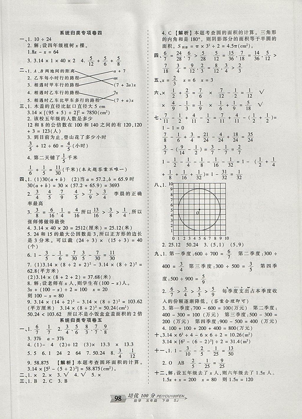 2018年王朝霞培優(yōu)100分五年級(jí)數(shù)學(xué)下冊(cè)蘇教版 第10頁