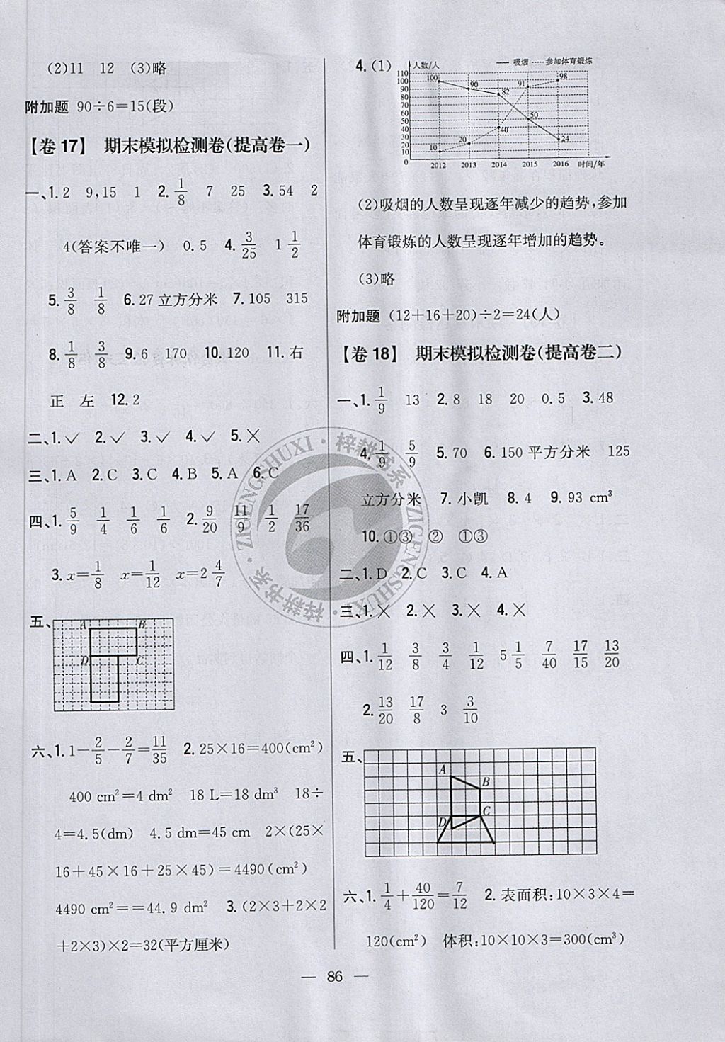 2018年小學教材完全考卷五年級數(shù)學下冊人教版 第10頁