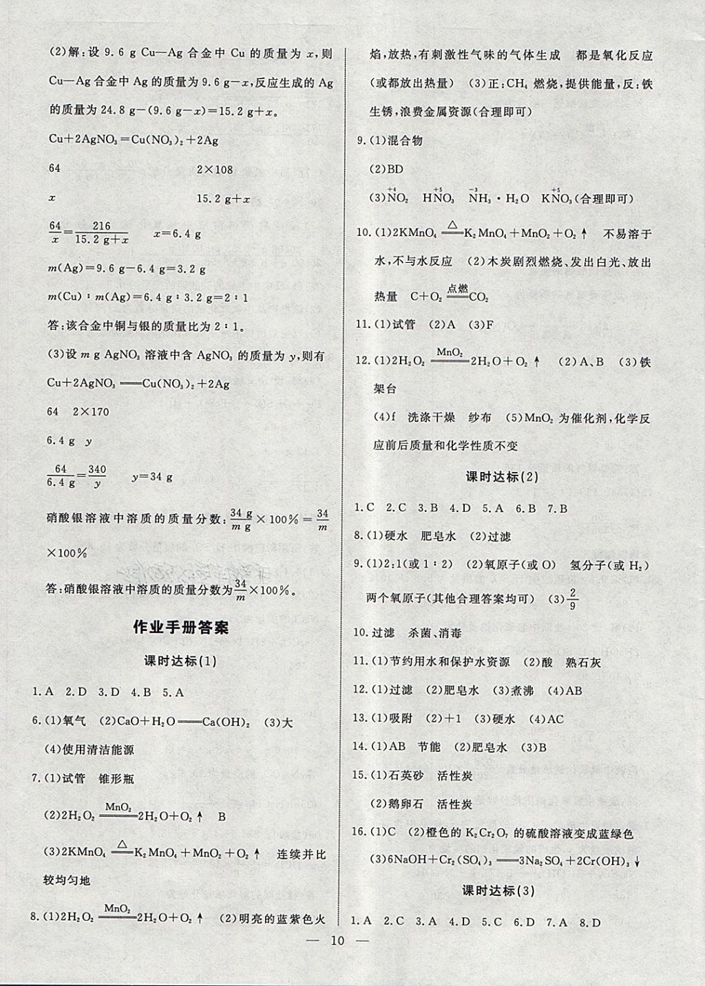 2018年湘岳中考化学永州专版 第10页