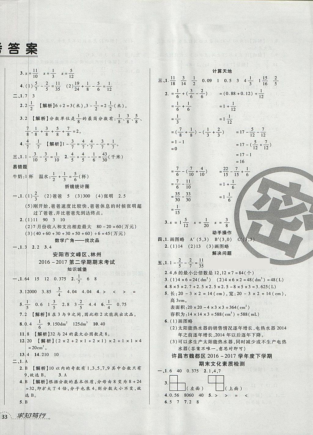 2018年追夢(mèng)之旅小學(xué)期末真題篇五年級(jí)數(shù)學(xué)下冊(cè)人教版 第2頁(yè)