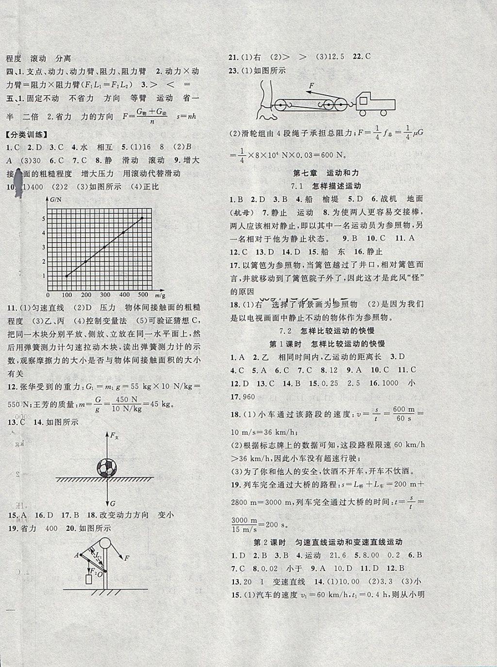 2018年體驗型學(xué)案體驗新知高效練習(xí)八年級物理下冊粵滬版 第4頁