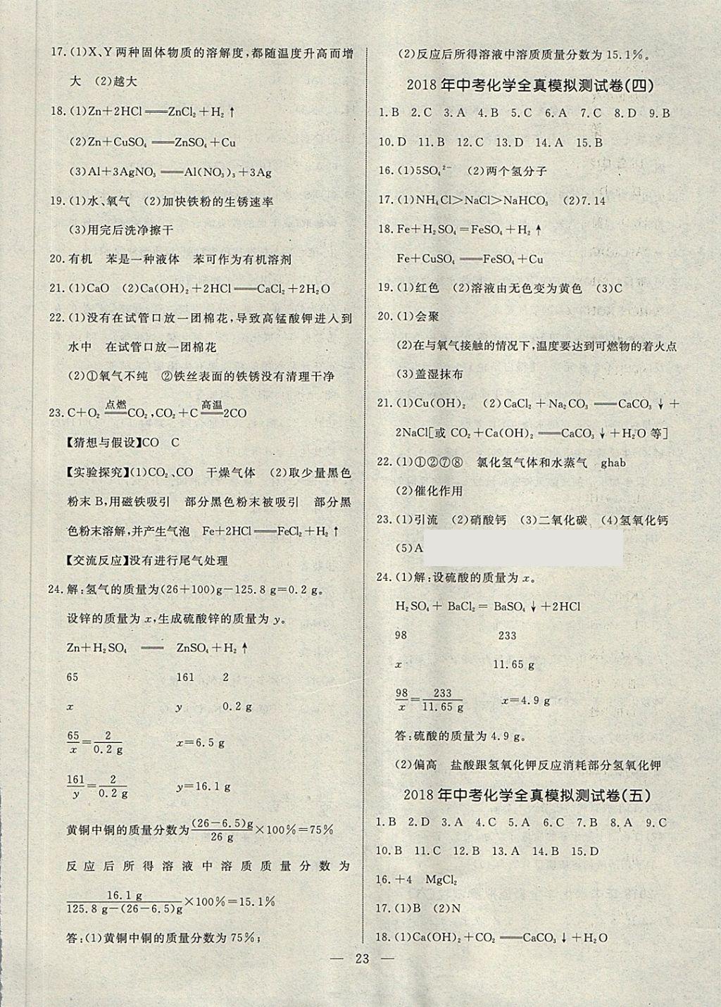 2018年湘岳中考化學(xué)邵陽(yáng)專版 第23頁(yè)