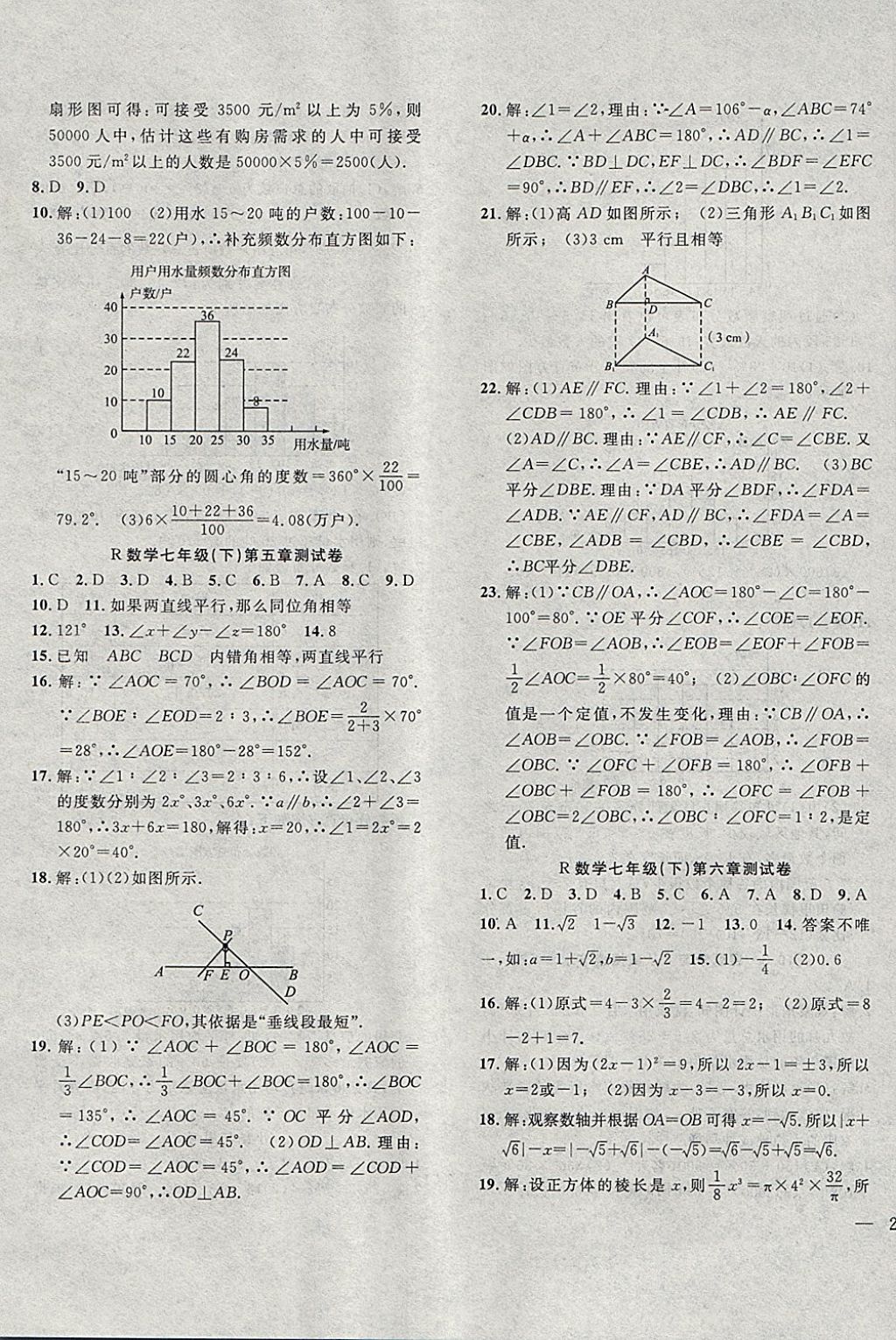 2018年体验型学案体验新知高效练习七年级数学下册人教版 第19页