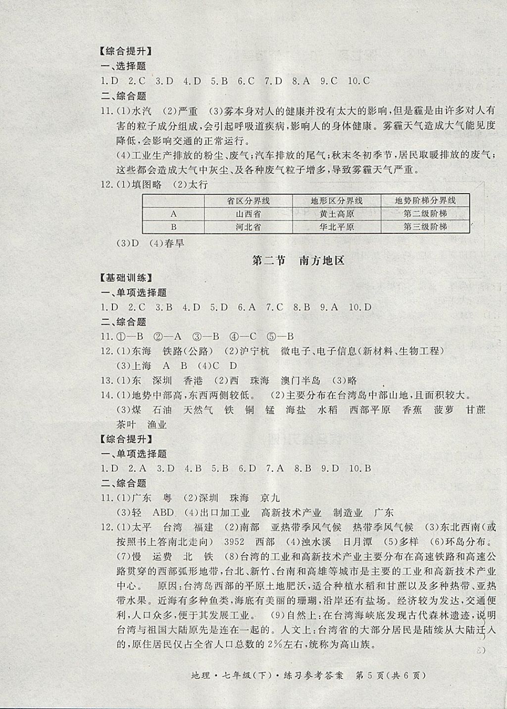 2018年新課標(biāo)形成性練習(xí)與檢測(cè)七年級(jí)地理下冊(cè) 第3頁