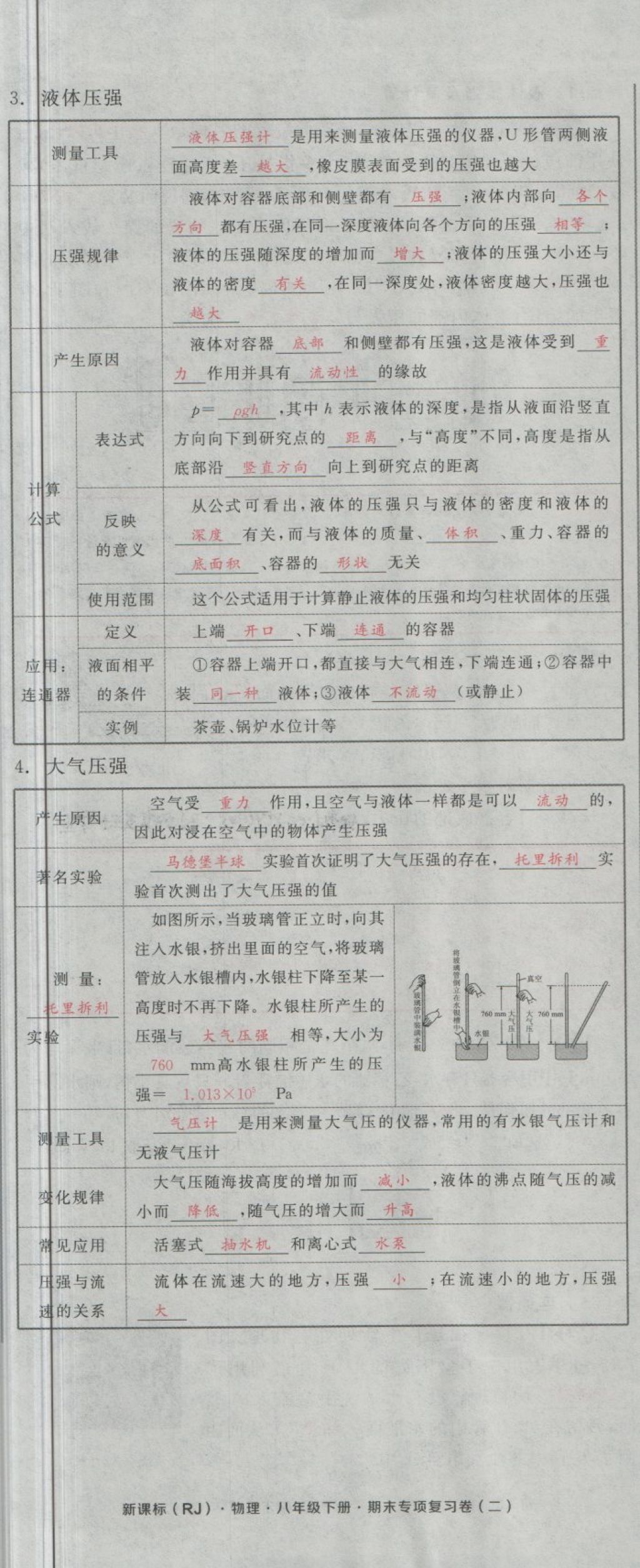 2018年全品小復(fù)習(xí)八年級物理下冊人教版 第66頁