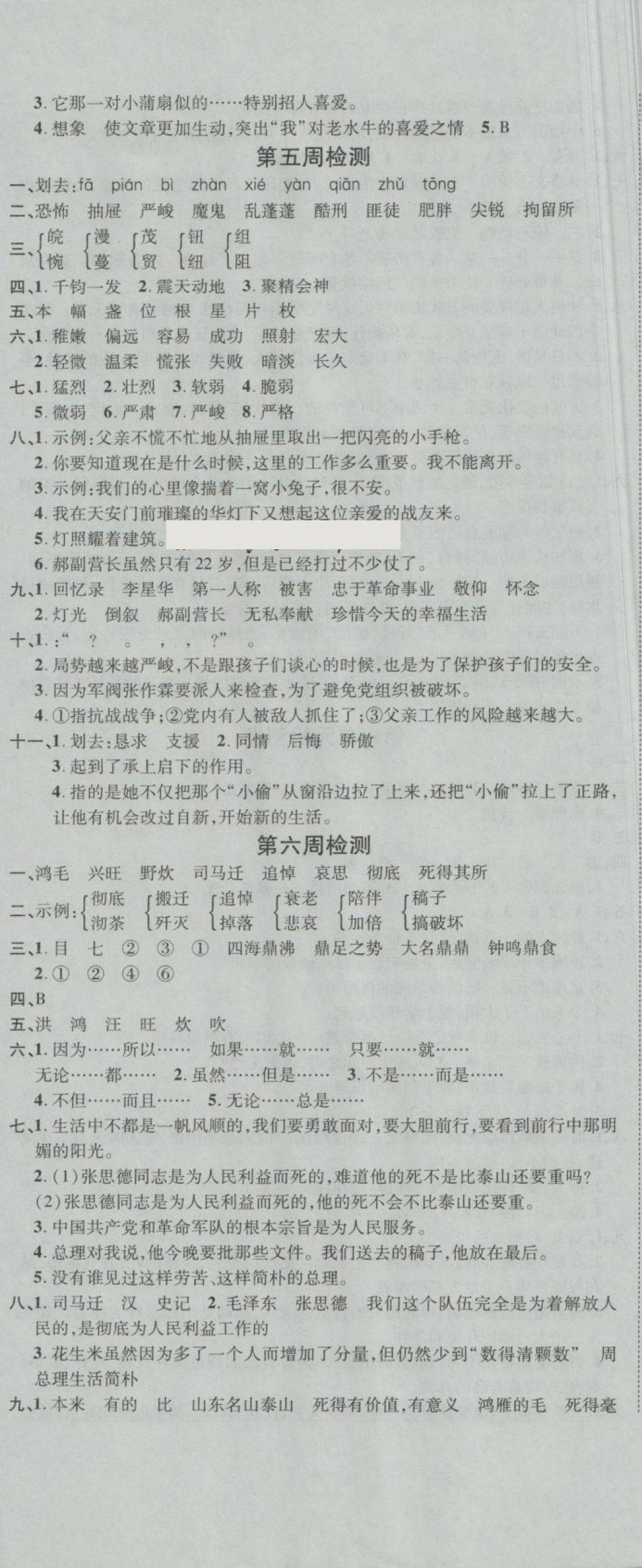 2018年開心一卷通全優(yōu)大考卷六年級(jí)語(yǔ)文下冊(cè)人教版 第5頁(yè)